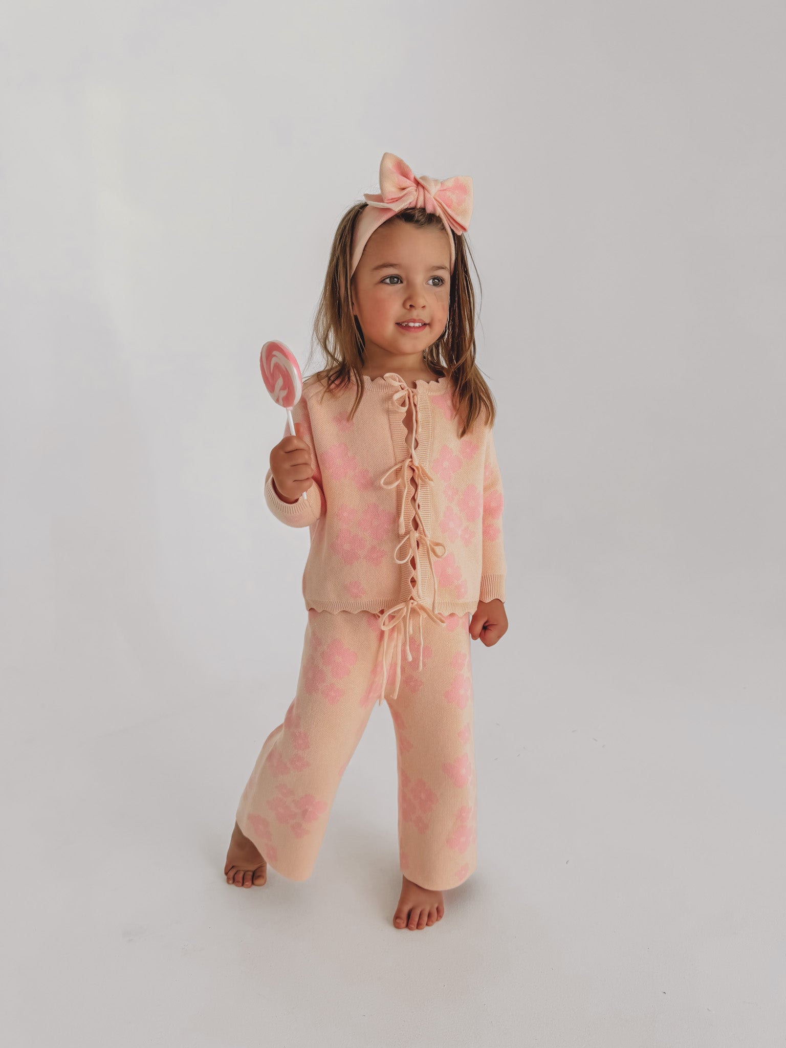 Coco Tie Knit Cardigan - Sherbet