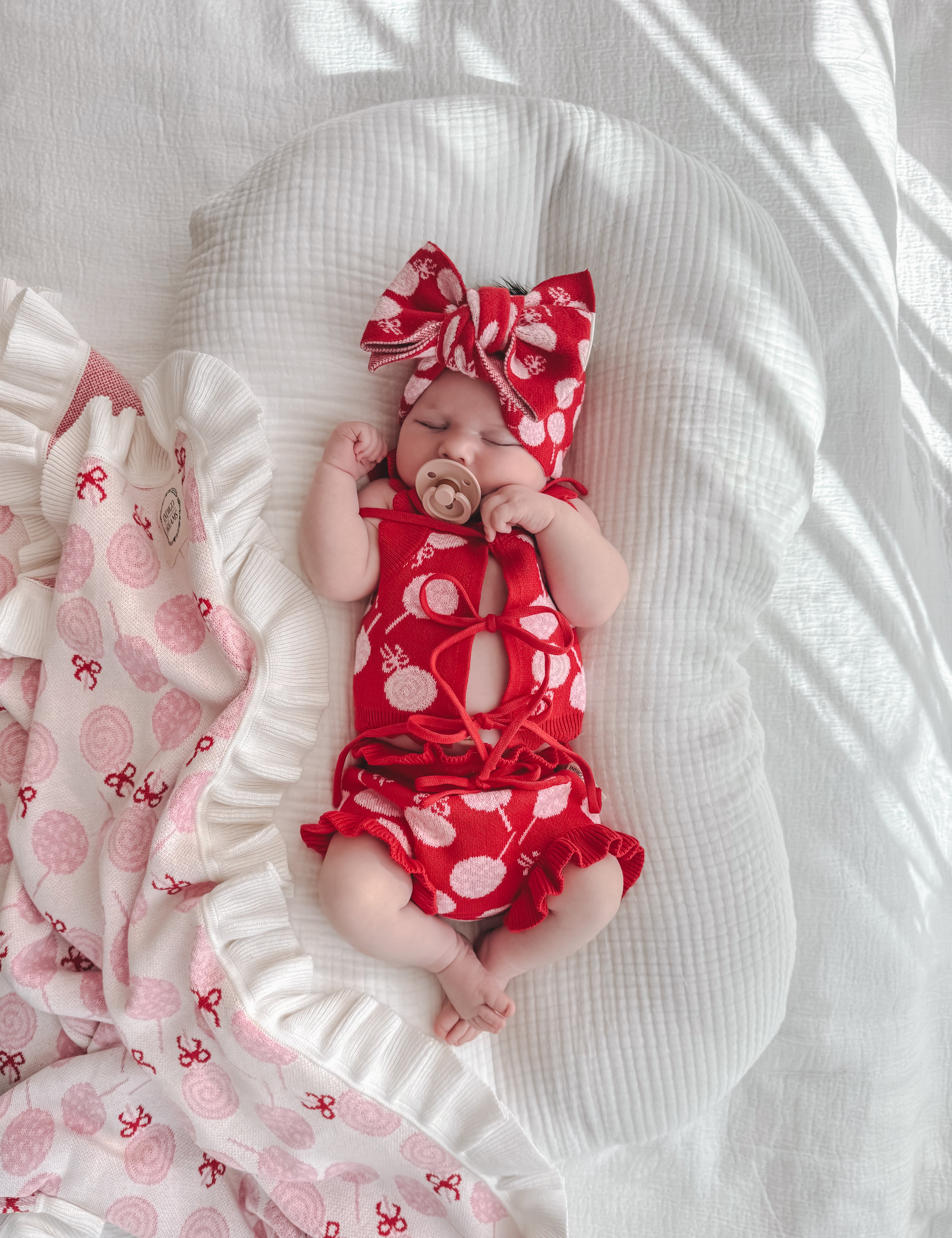Lollipop Lane Knit Headband - Red