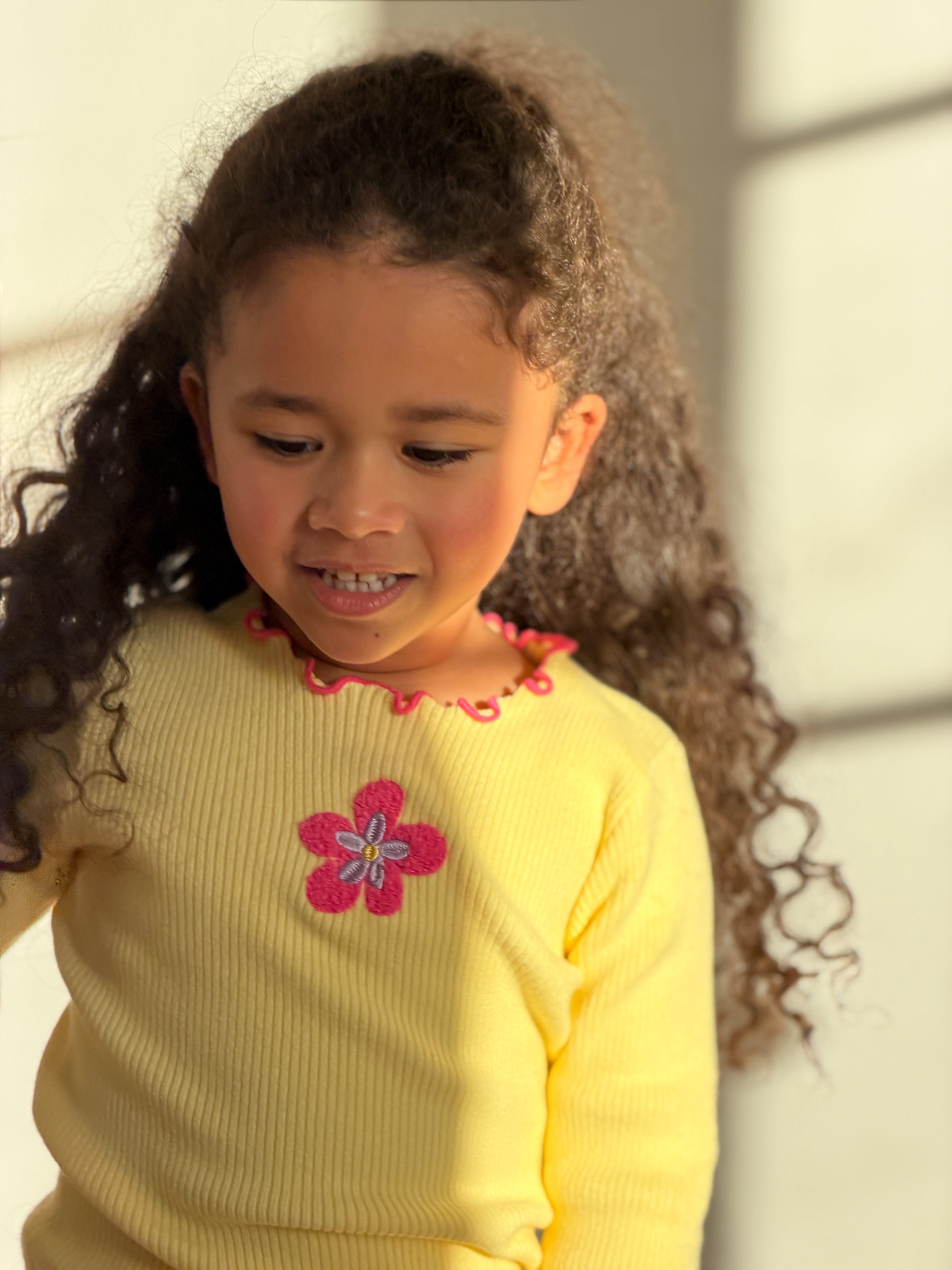 Indie Long Sleeve Top - Daffodil
