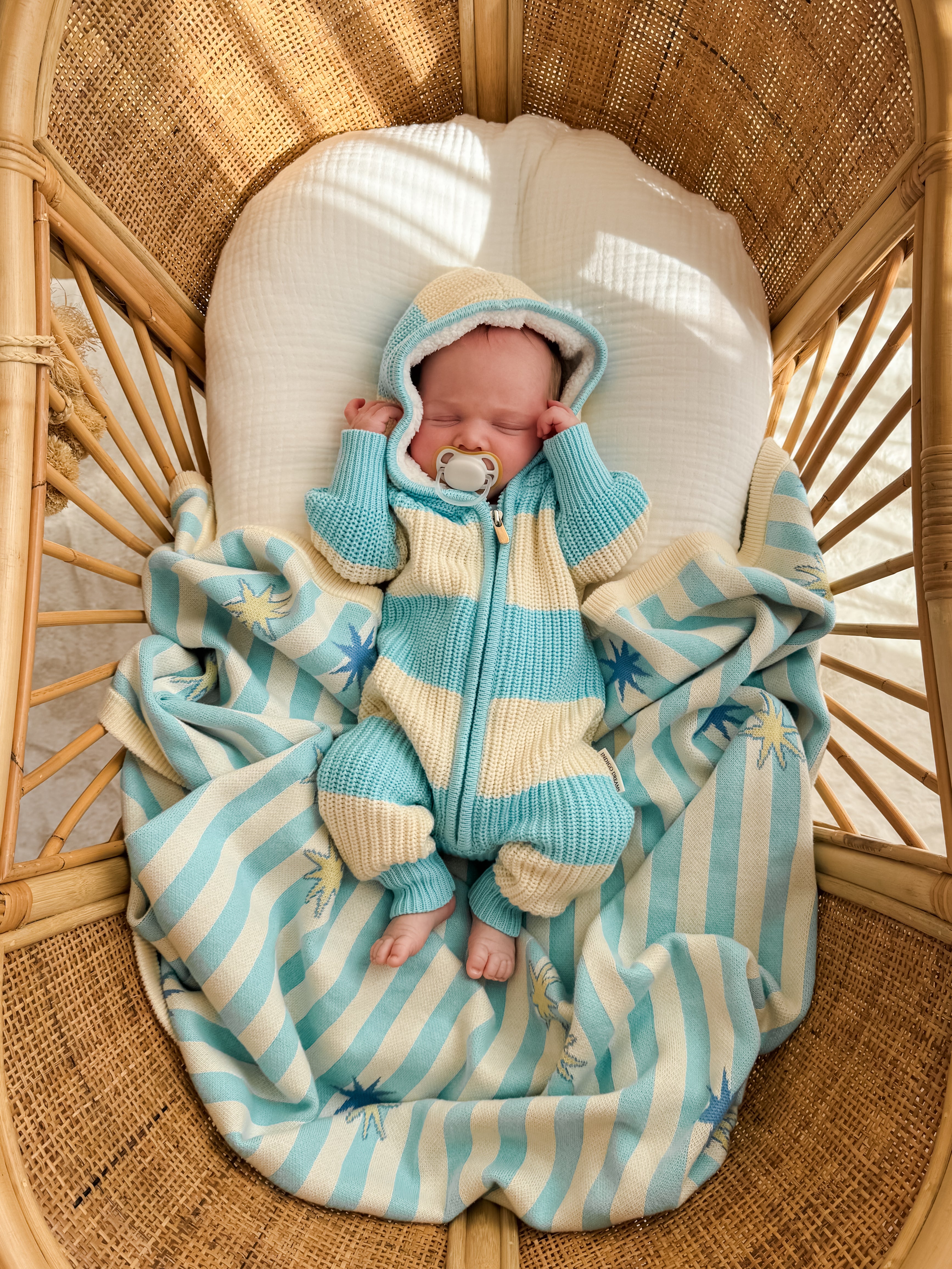 Chunky Knit Hooded Romper - Bowie