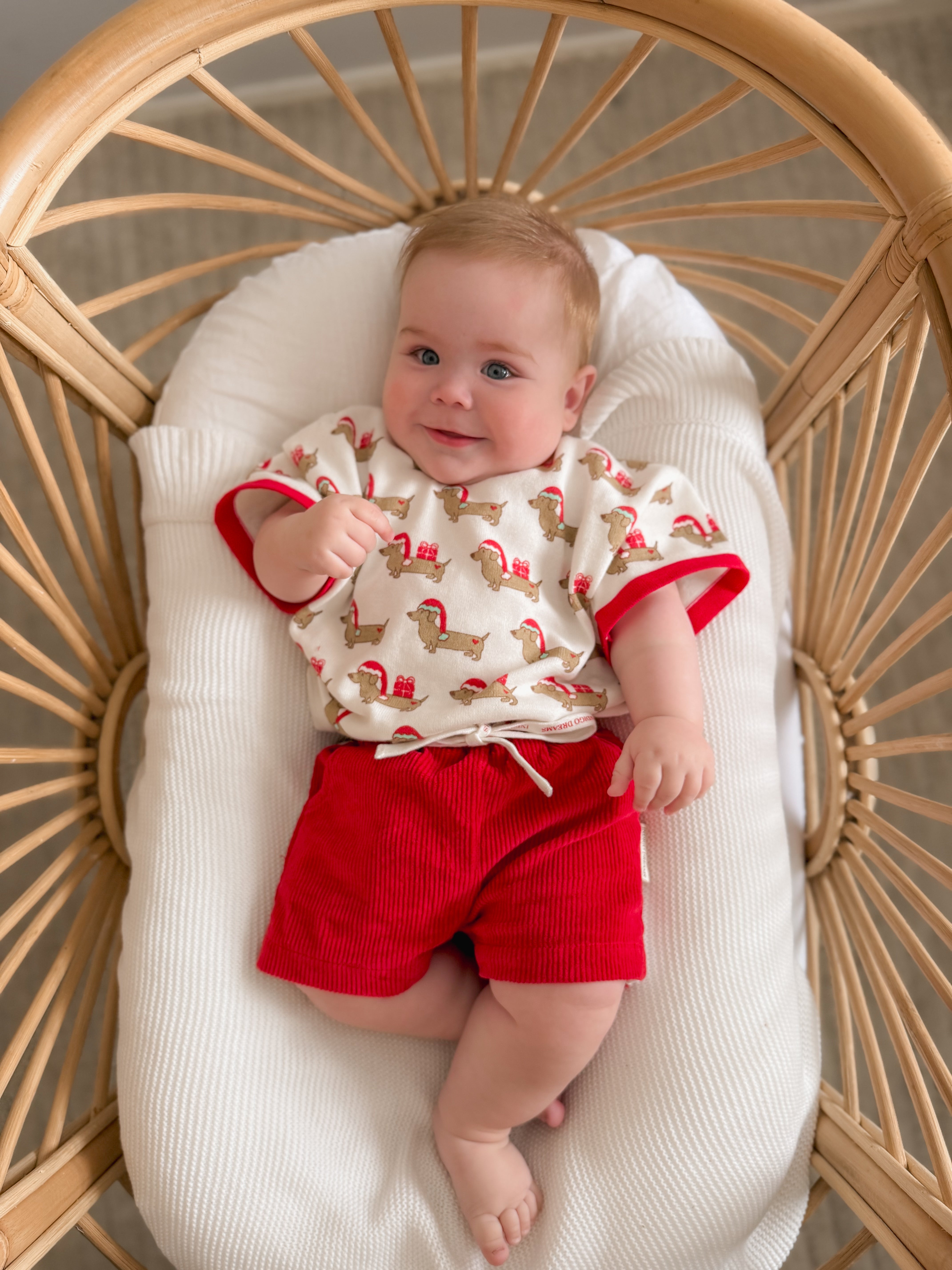 Red Corduroy Shorts