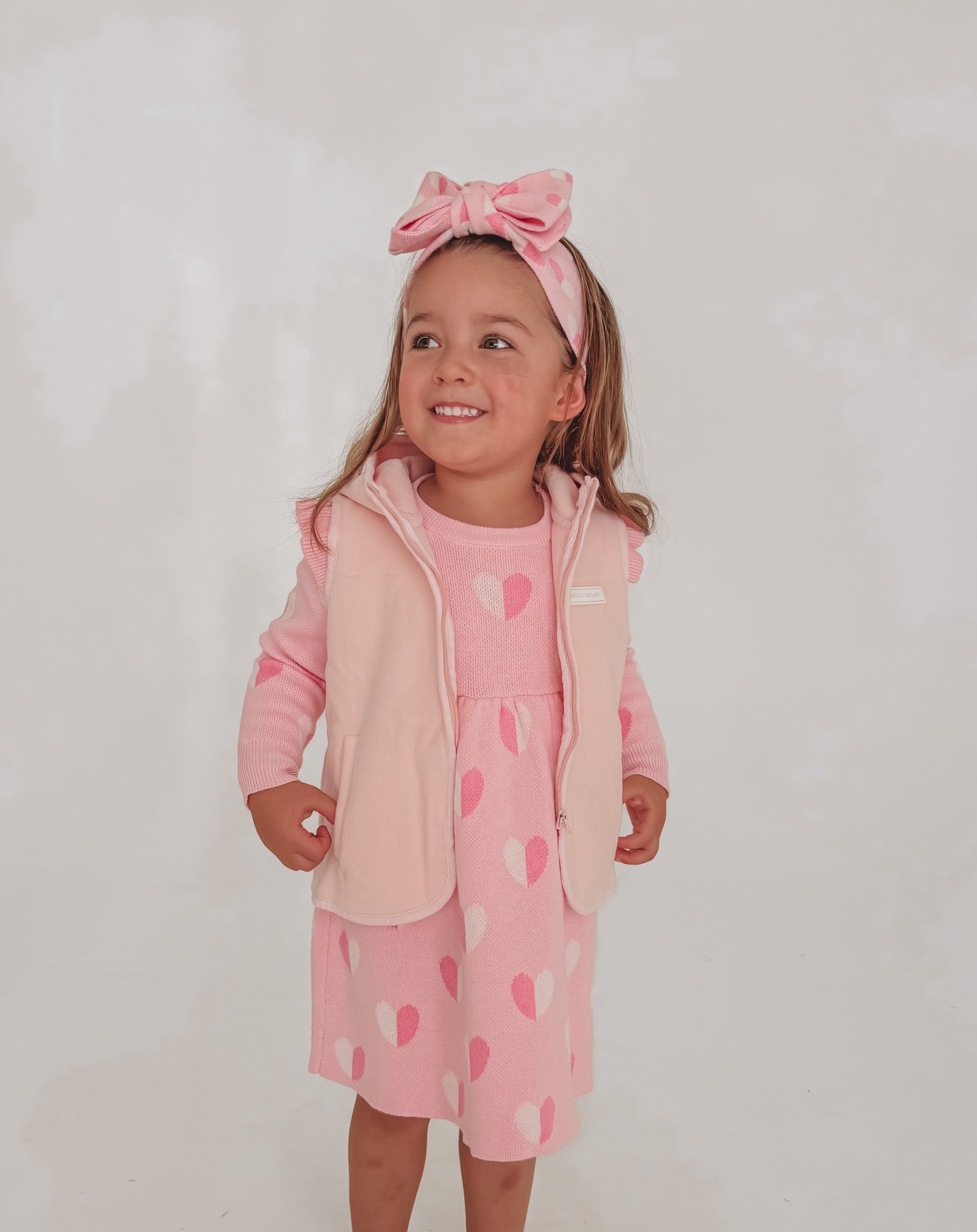 Hooded Vest - Baby Pink