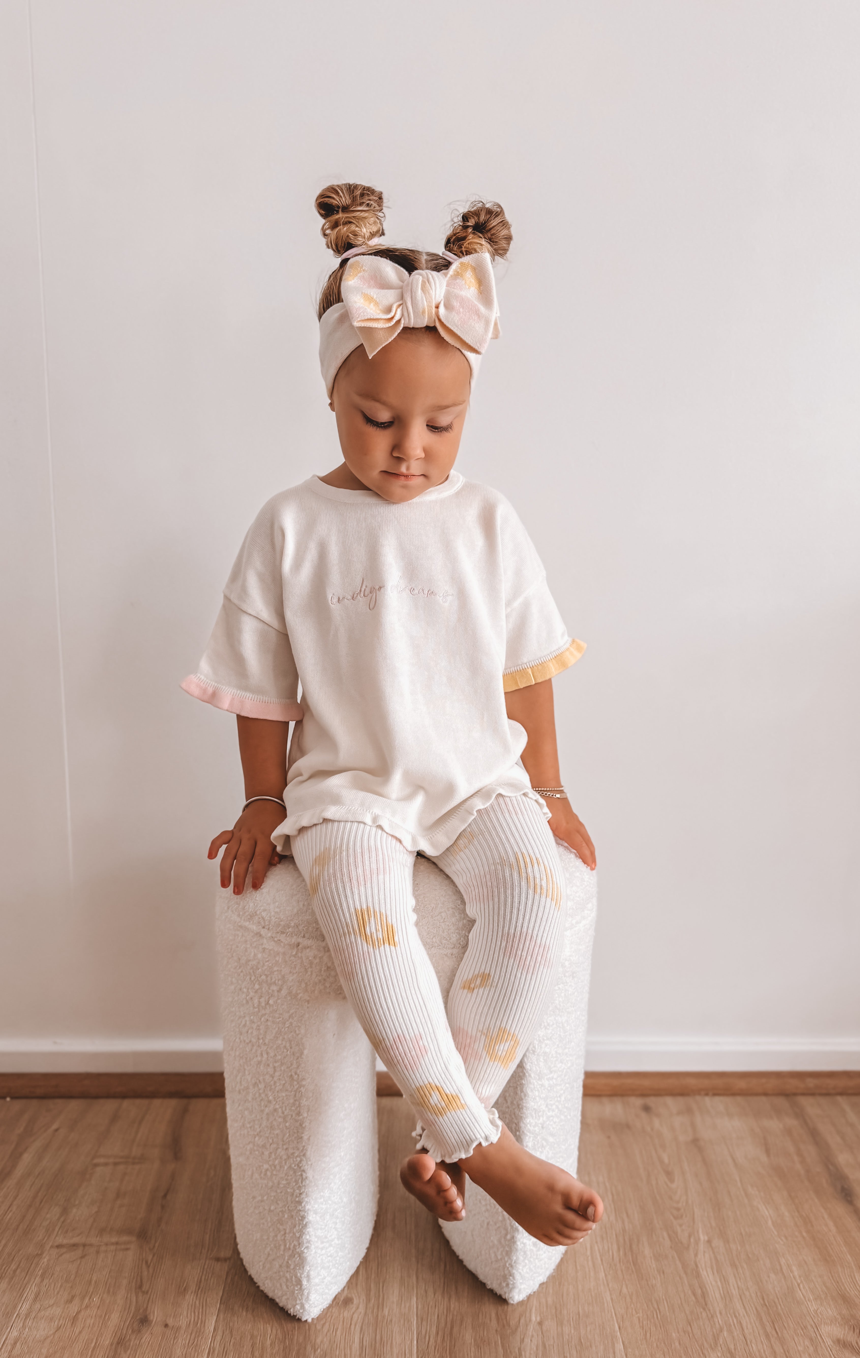 Honey Blossom Frill Knit Leggings
