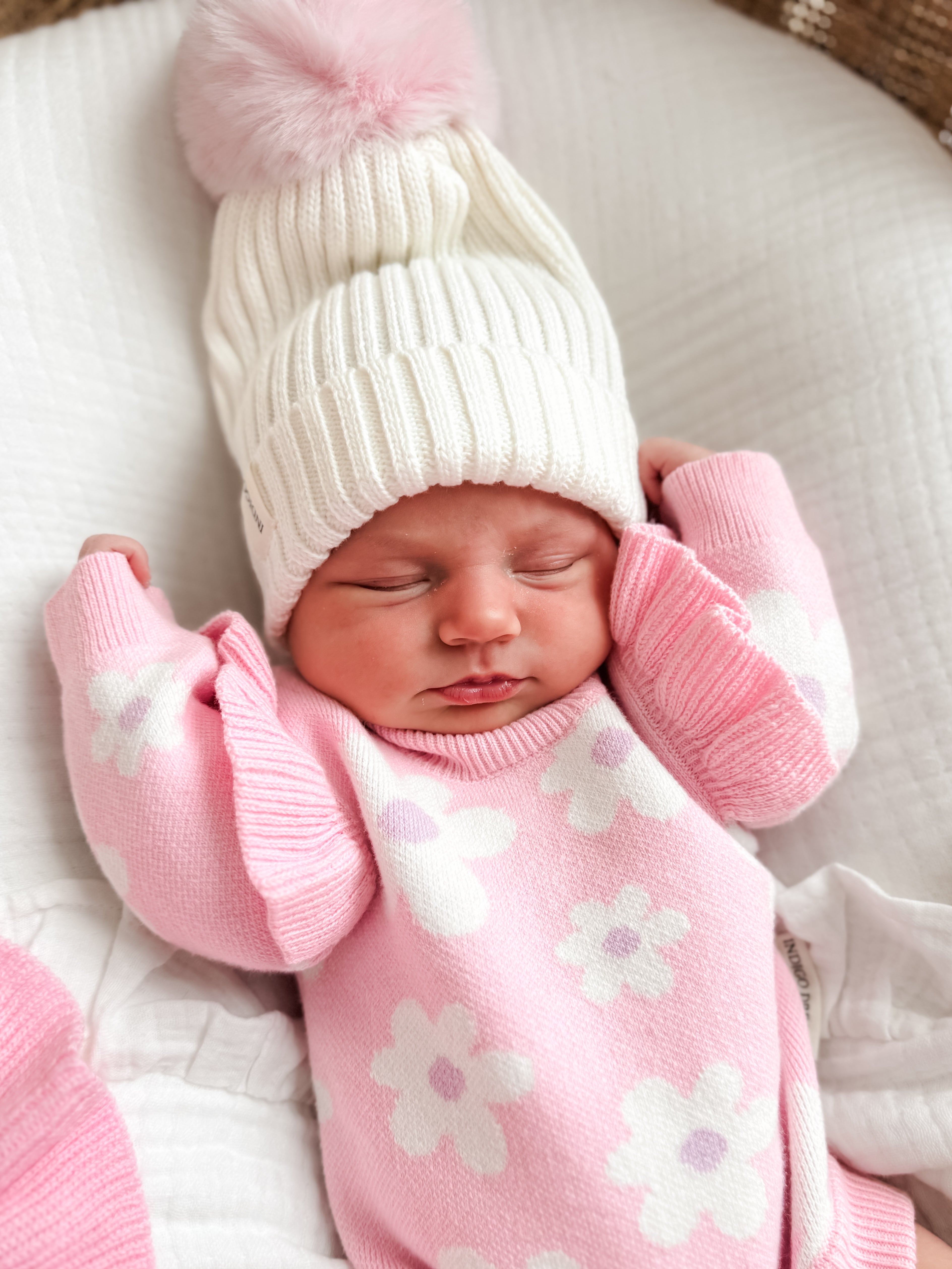 Cotton Candy Pom Beanie