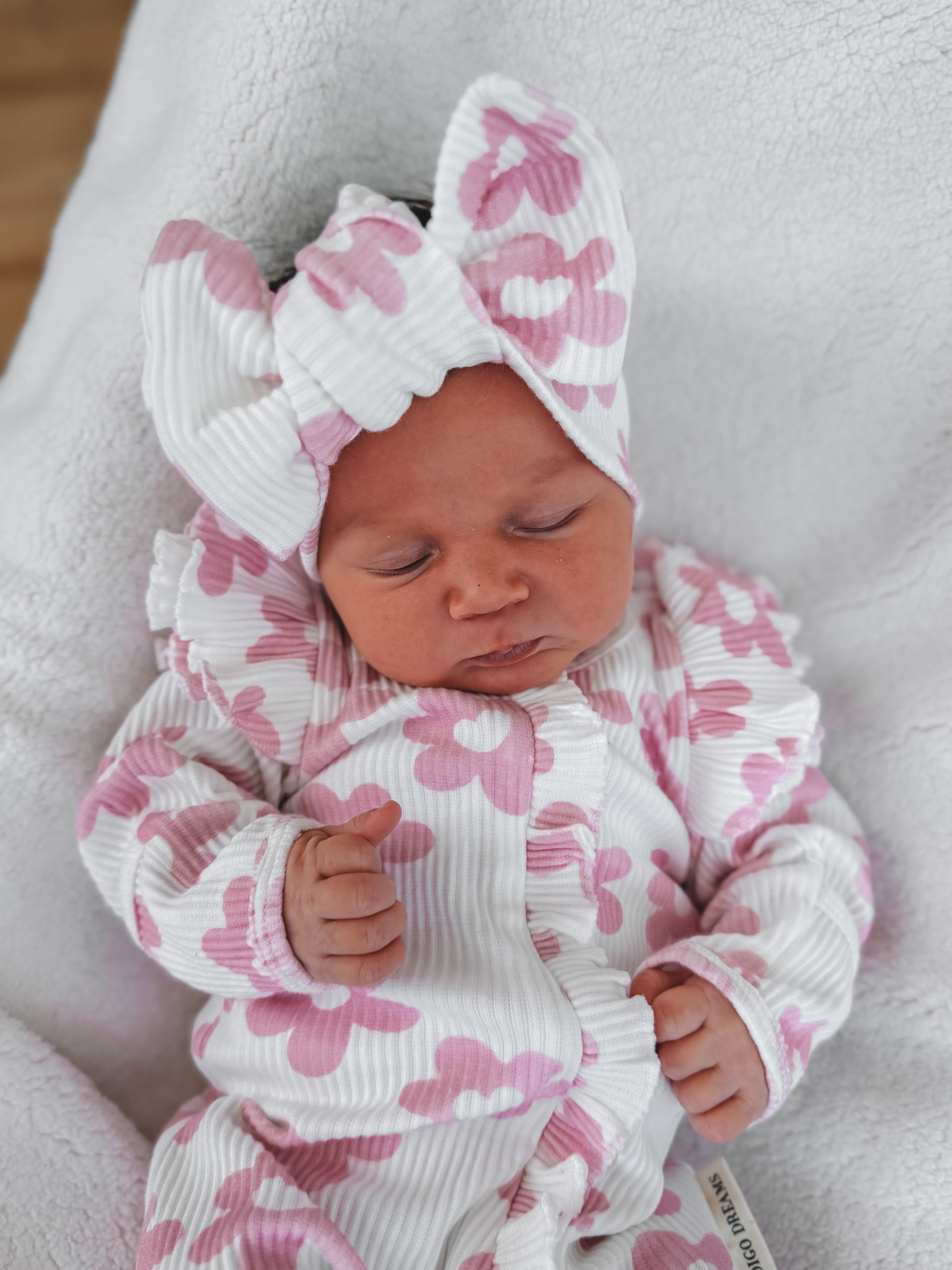 Juni Ribbed Headband - Peony