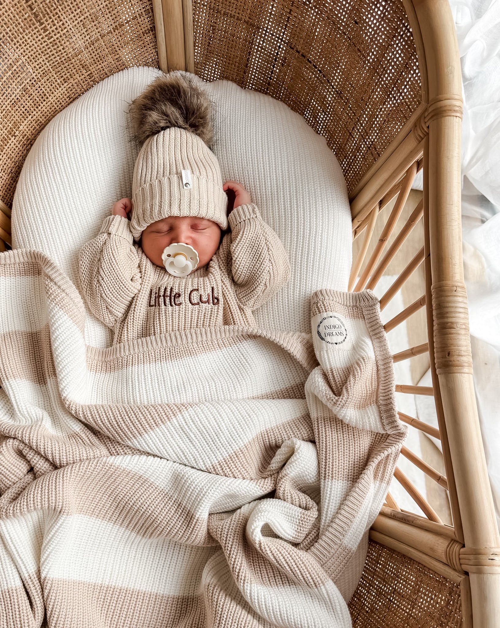 Chunky Oat Stripe Blanket