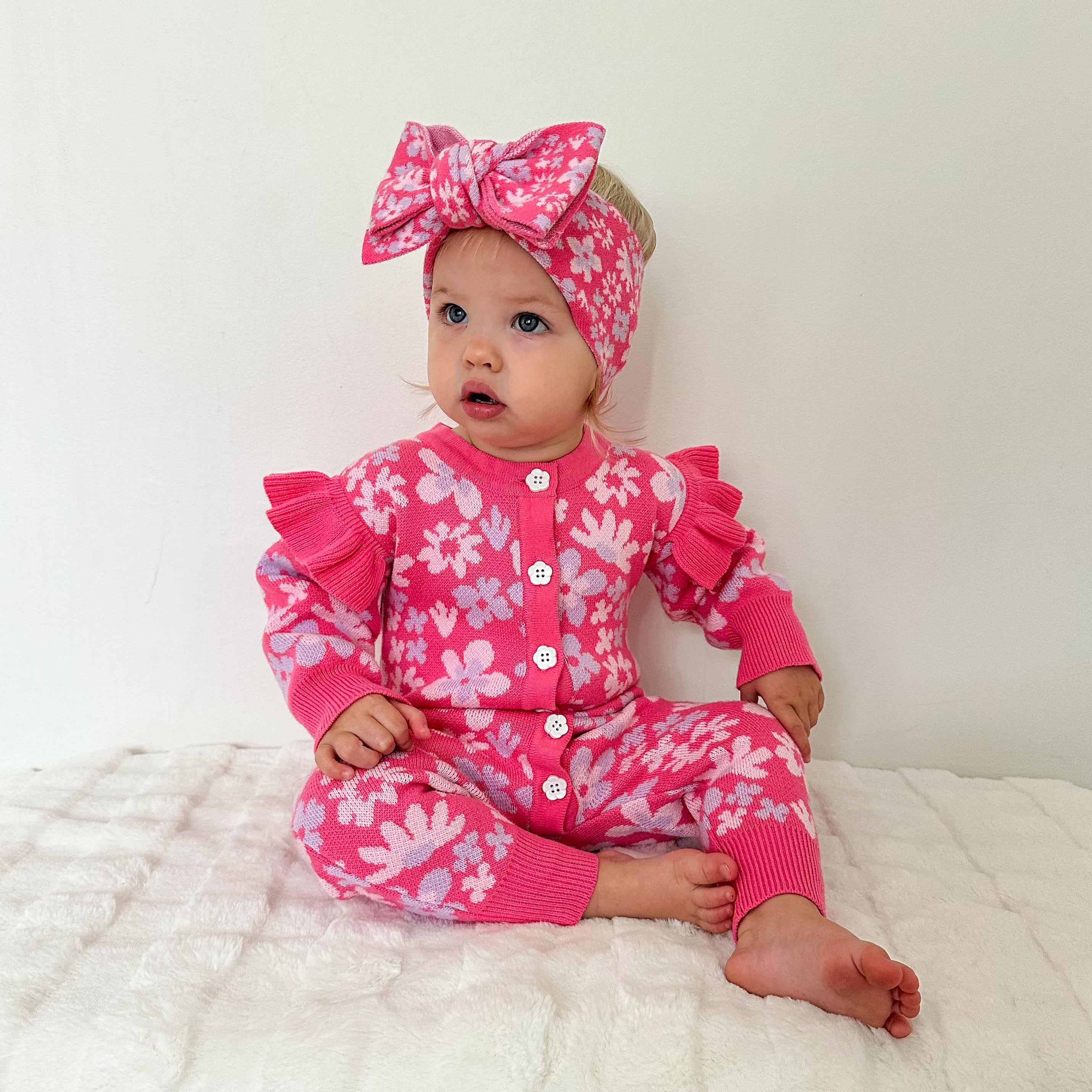Indie Frill Romper - Petal