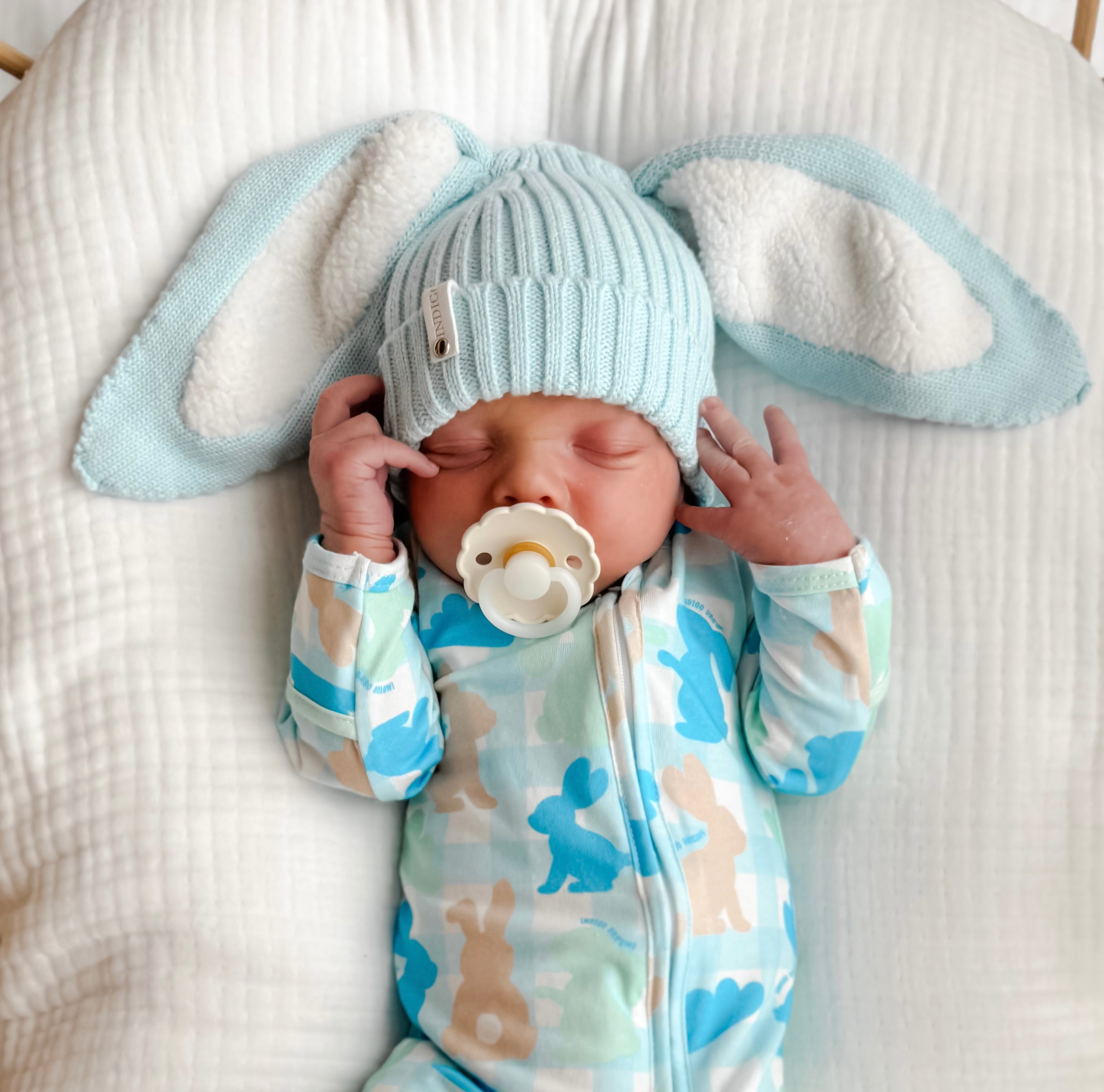 Sherpa Bunny Beanie - Sky
