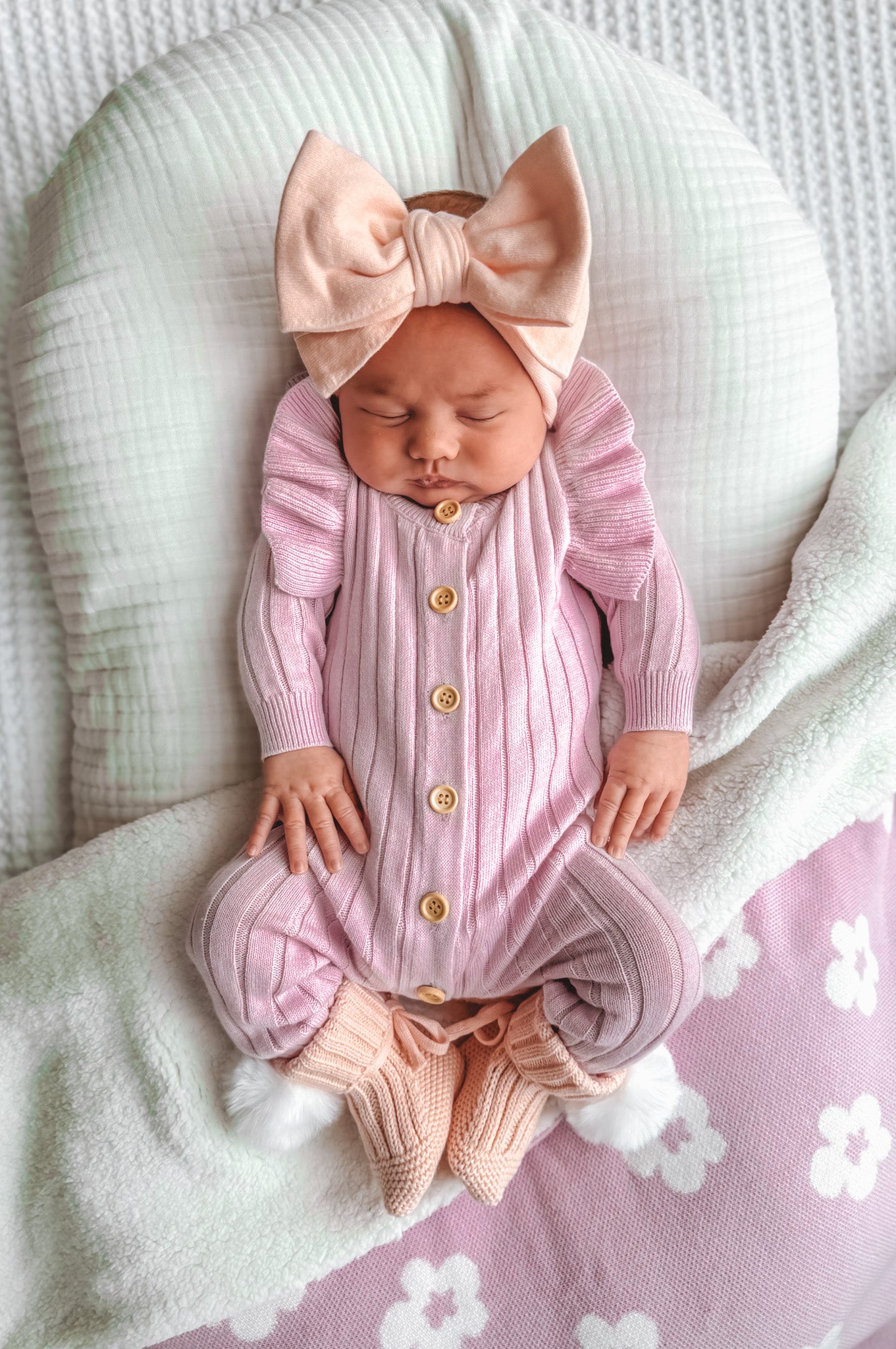 Soft Pink Knit Headband