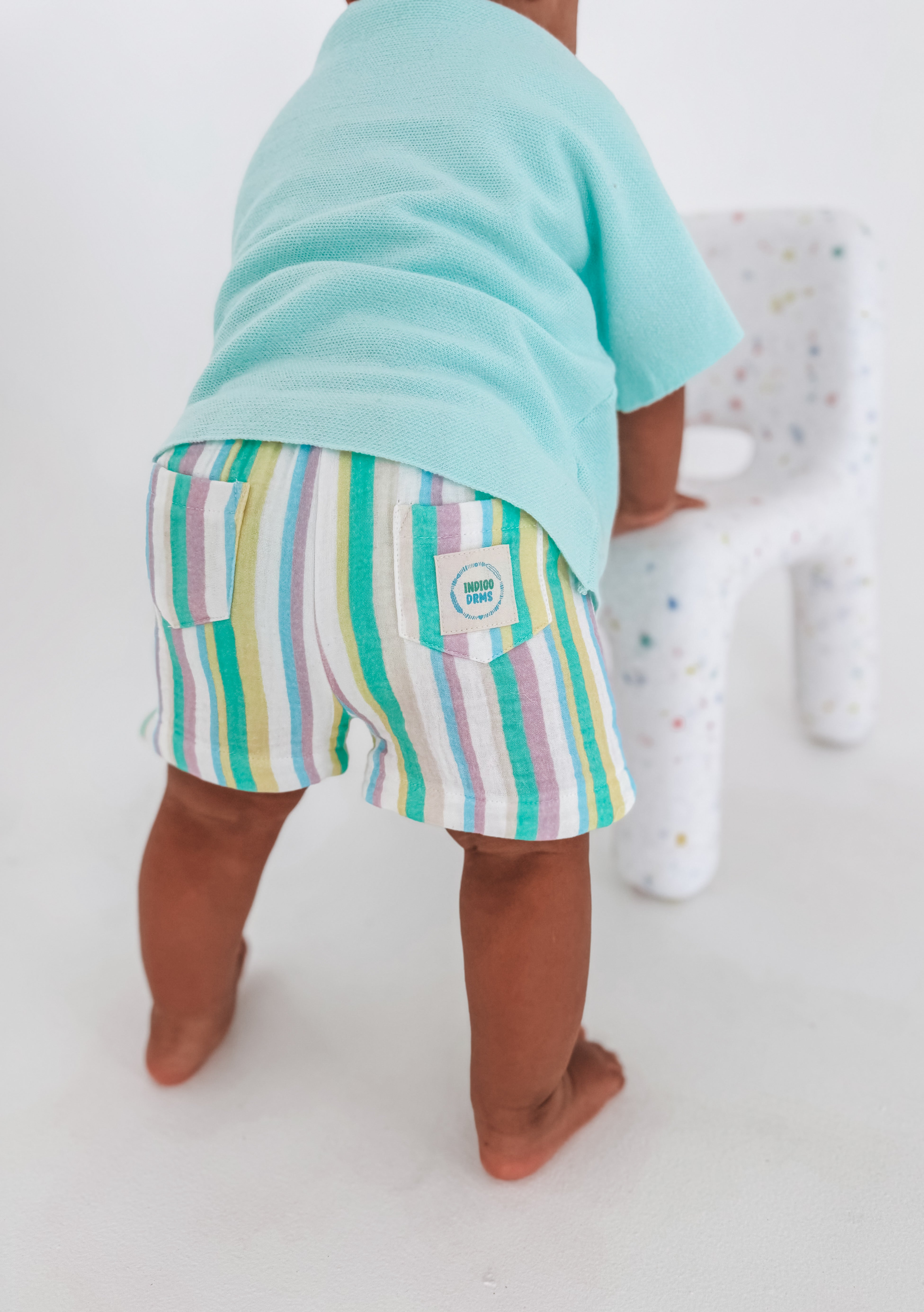 Stripe Gauze Shorts