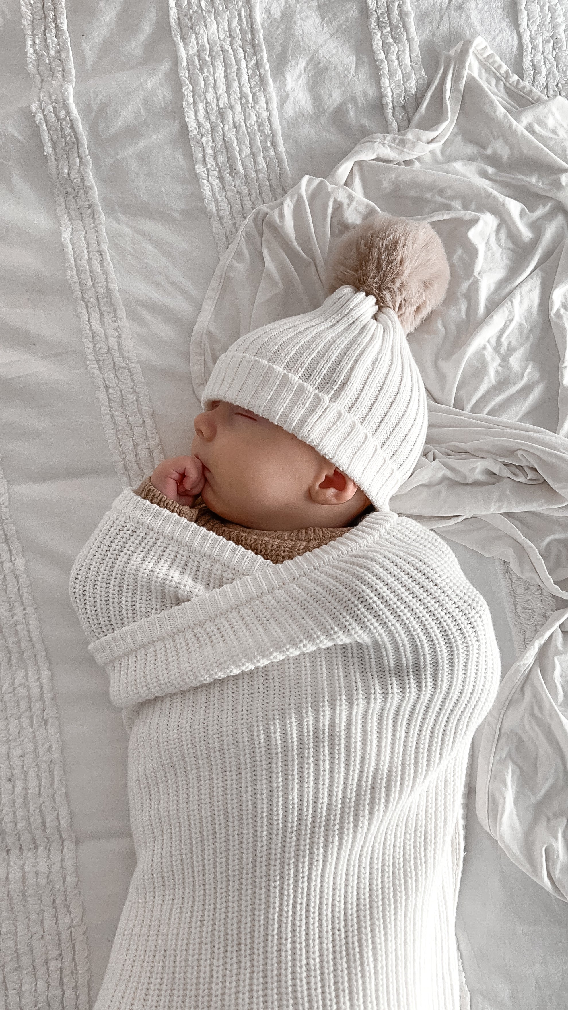 Chunky Vanilla Knit Blanket