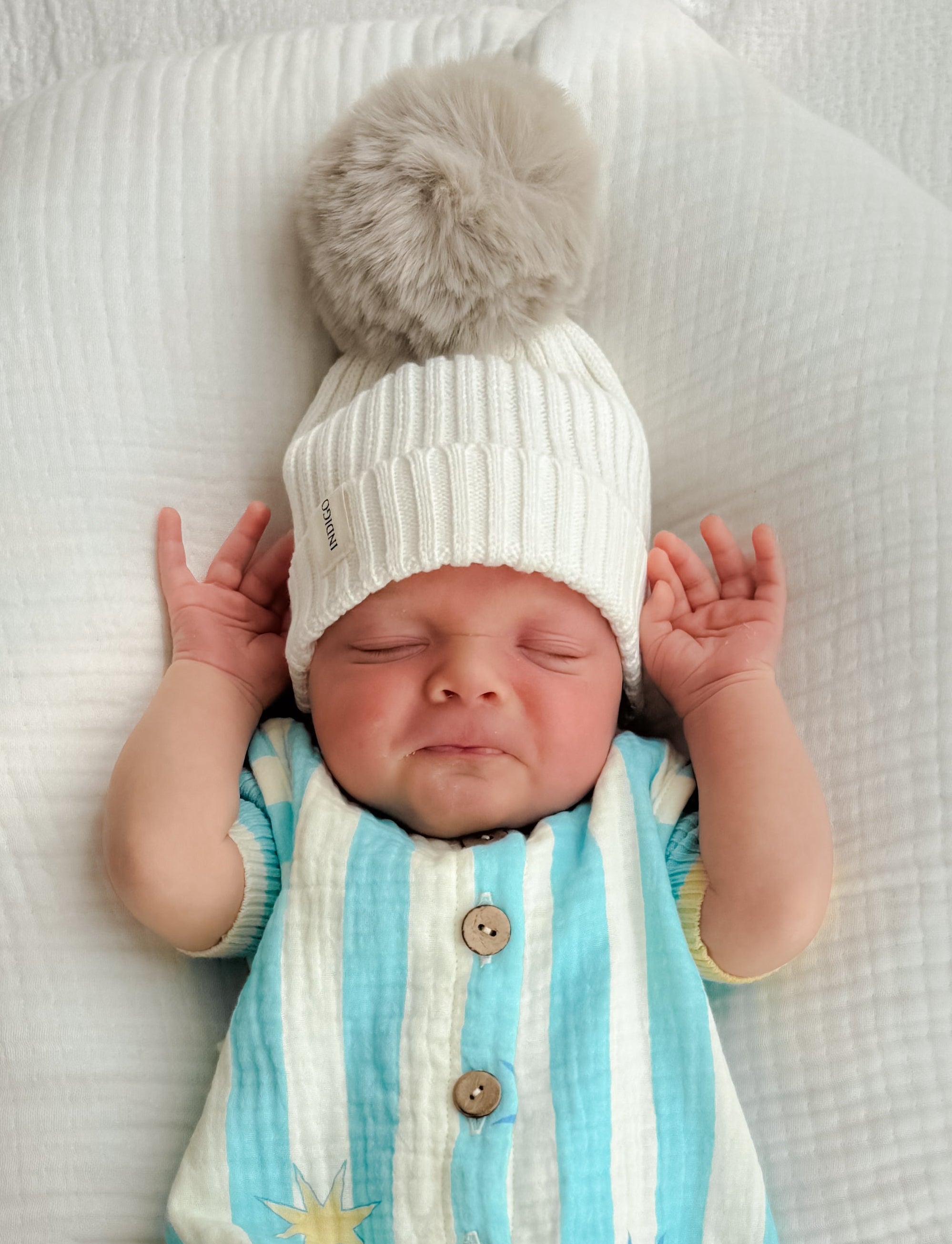 Oat Pom Beanie