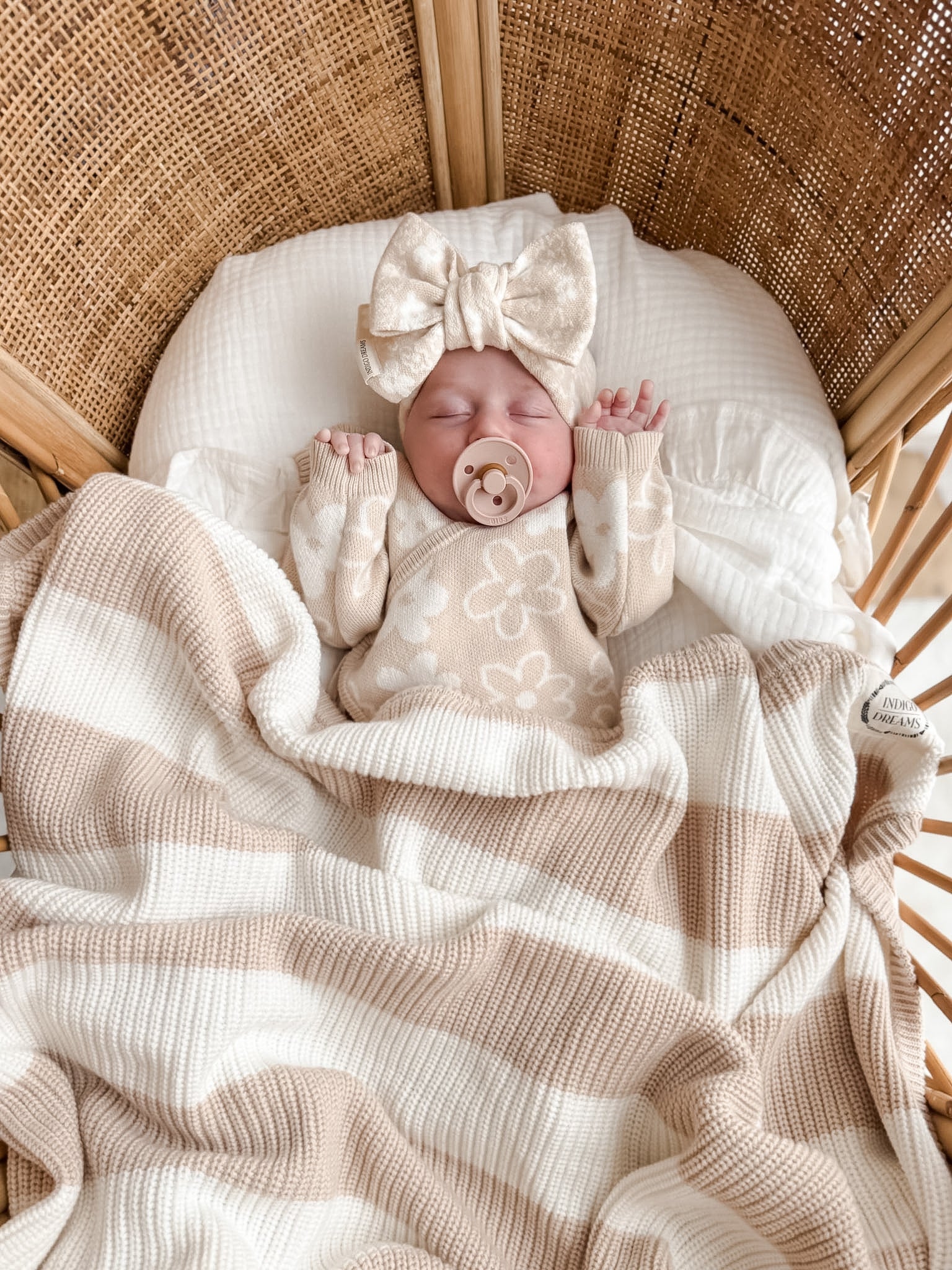 Chunky Oat Stripe Blanket