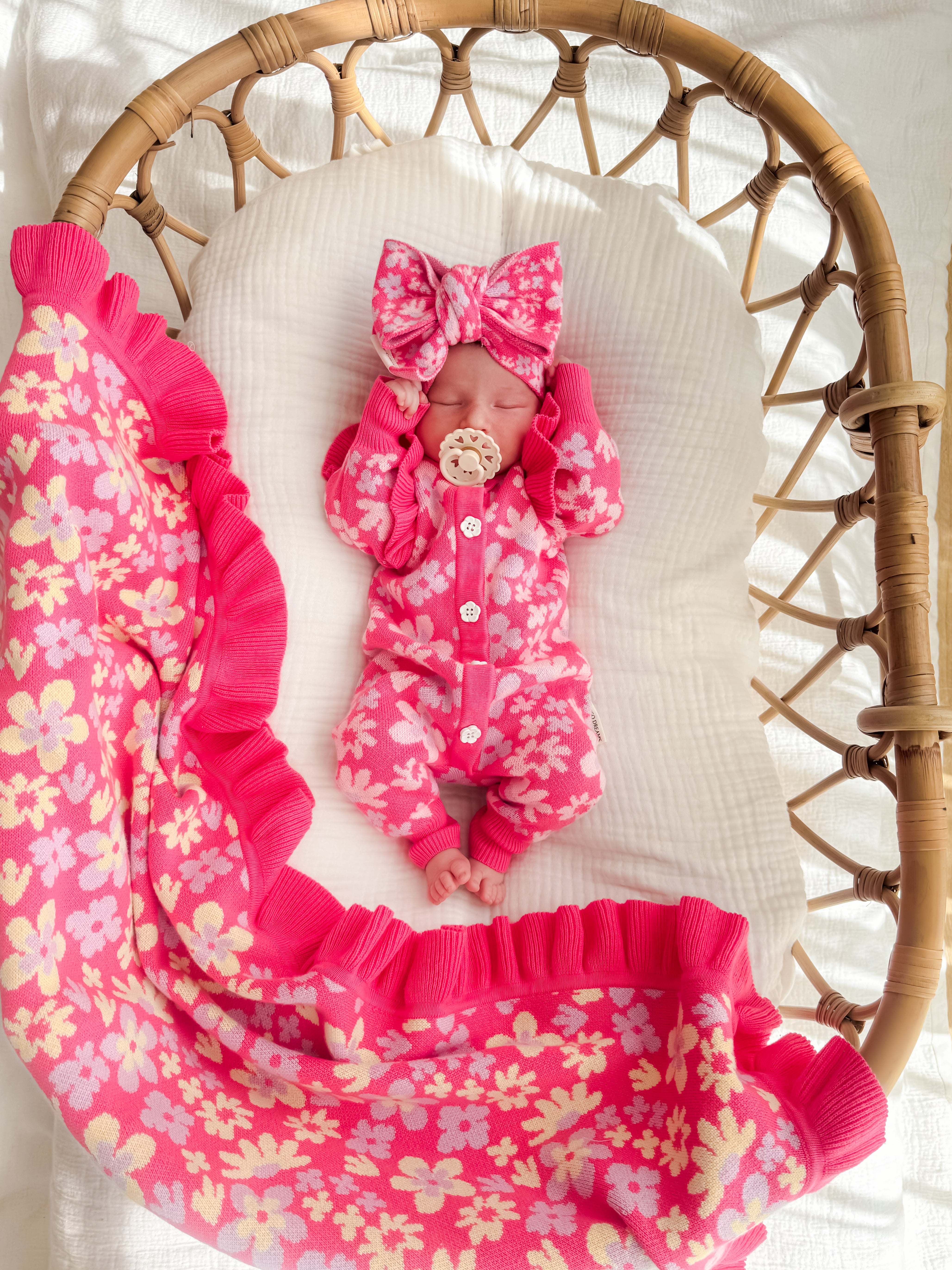 Indie Frill Romper - Petal
