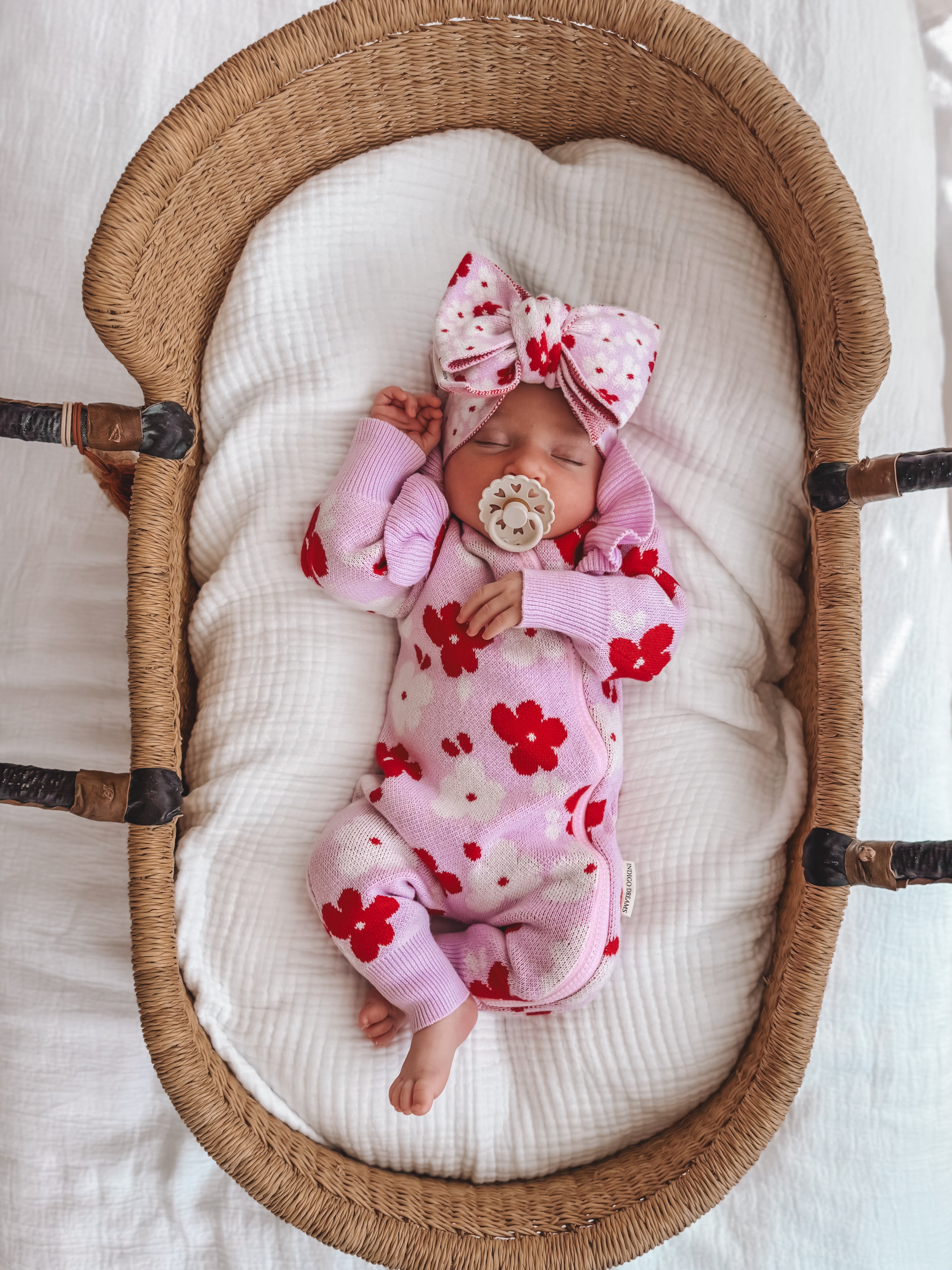 Lila Zip Romper - Poppy