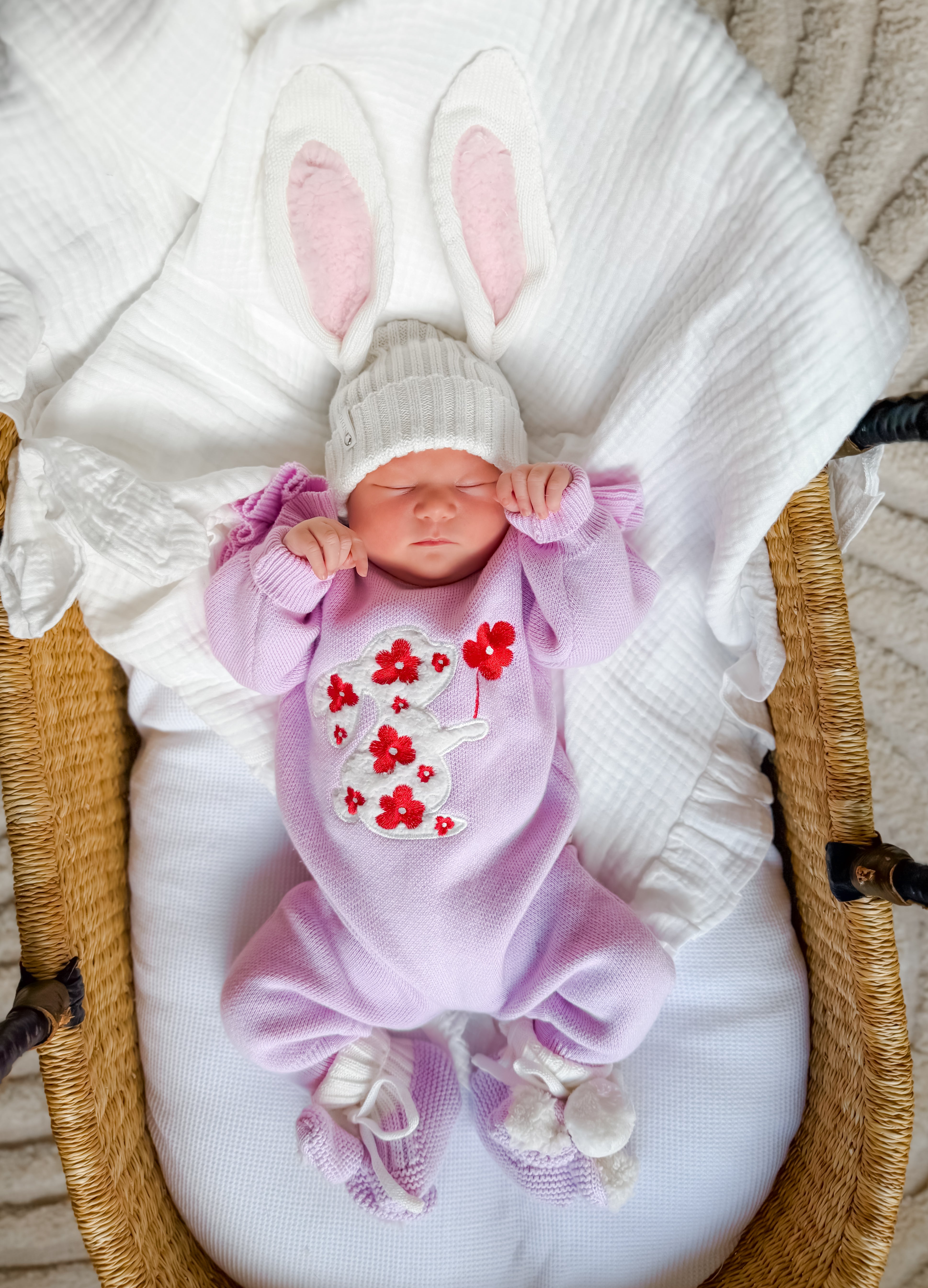 Sherpa Bunny Booties - Orchid