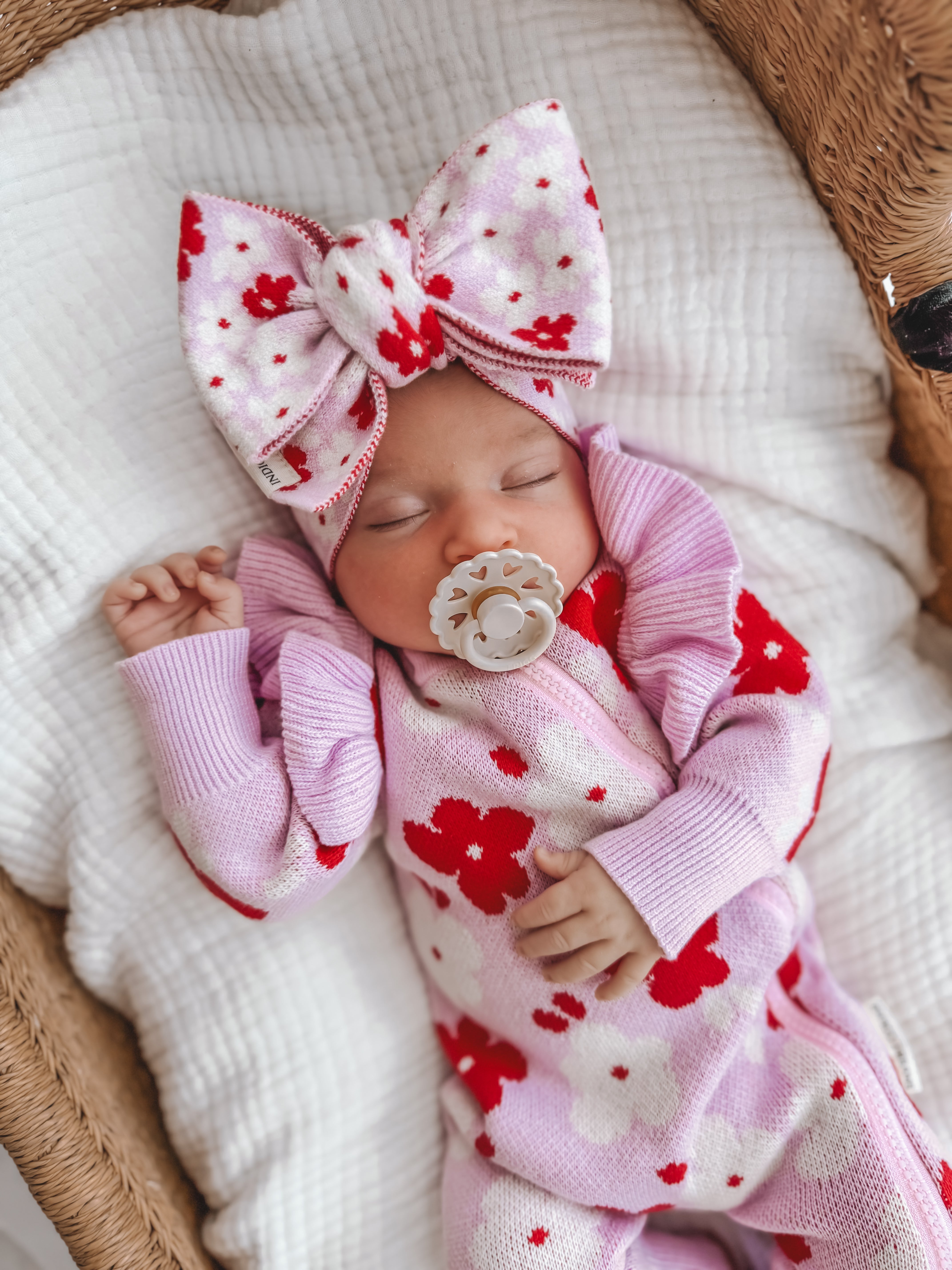 Lila Zip Romper - Poppy