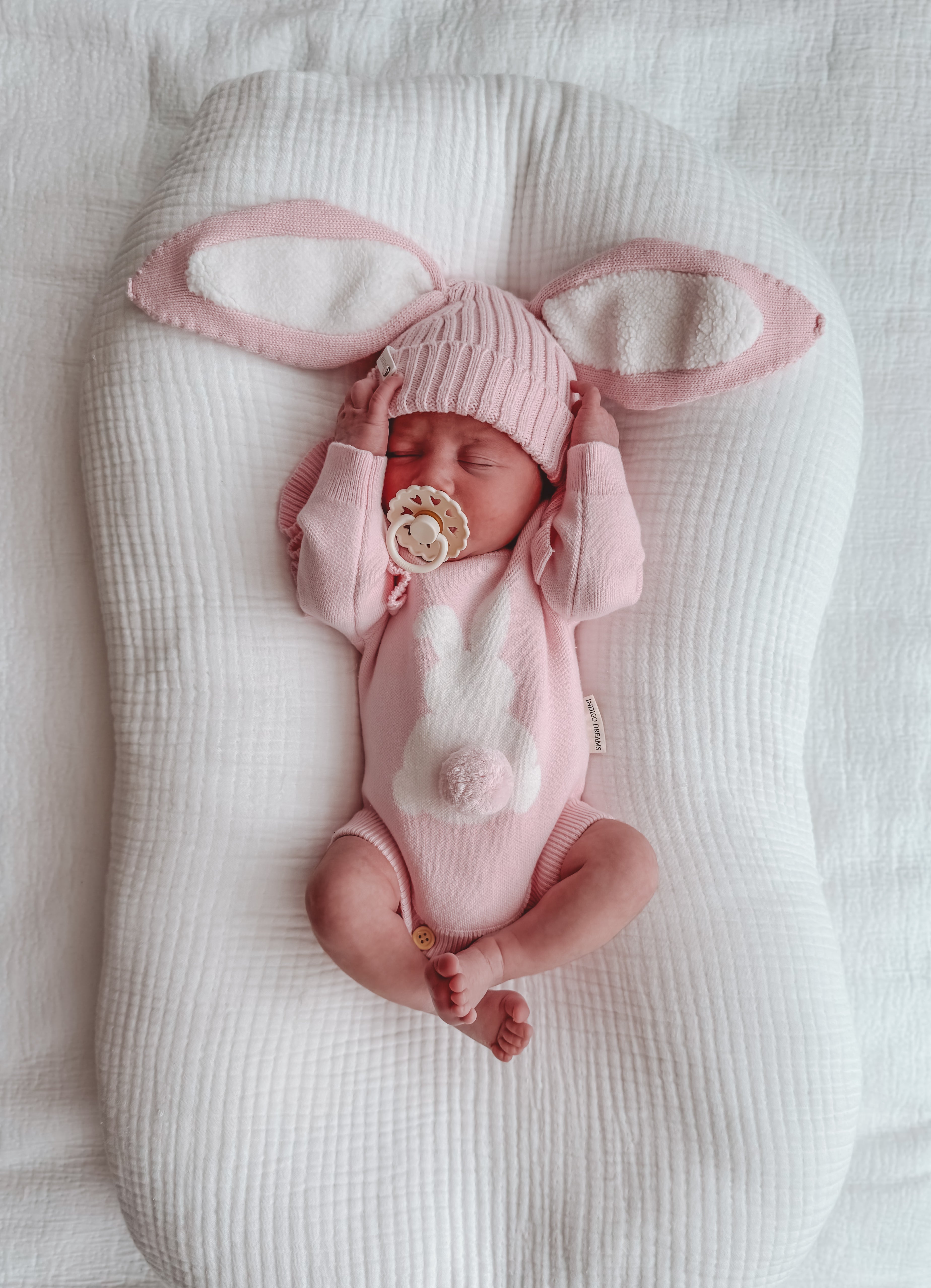 Sherpa Bunny Beanie - Blossom