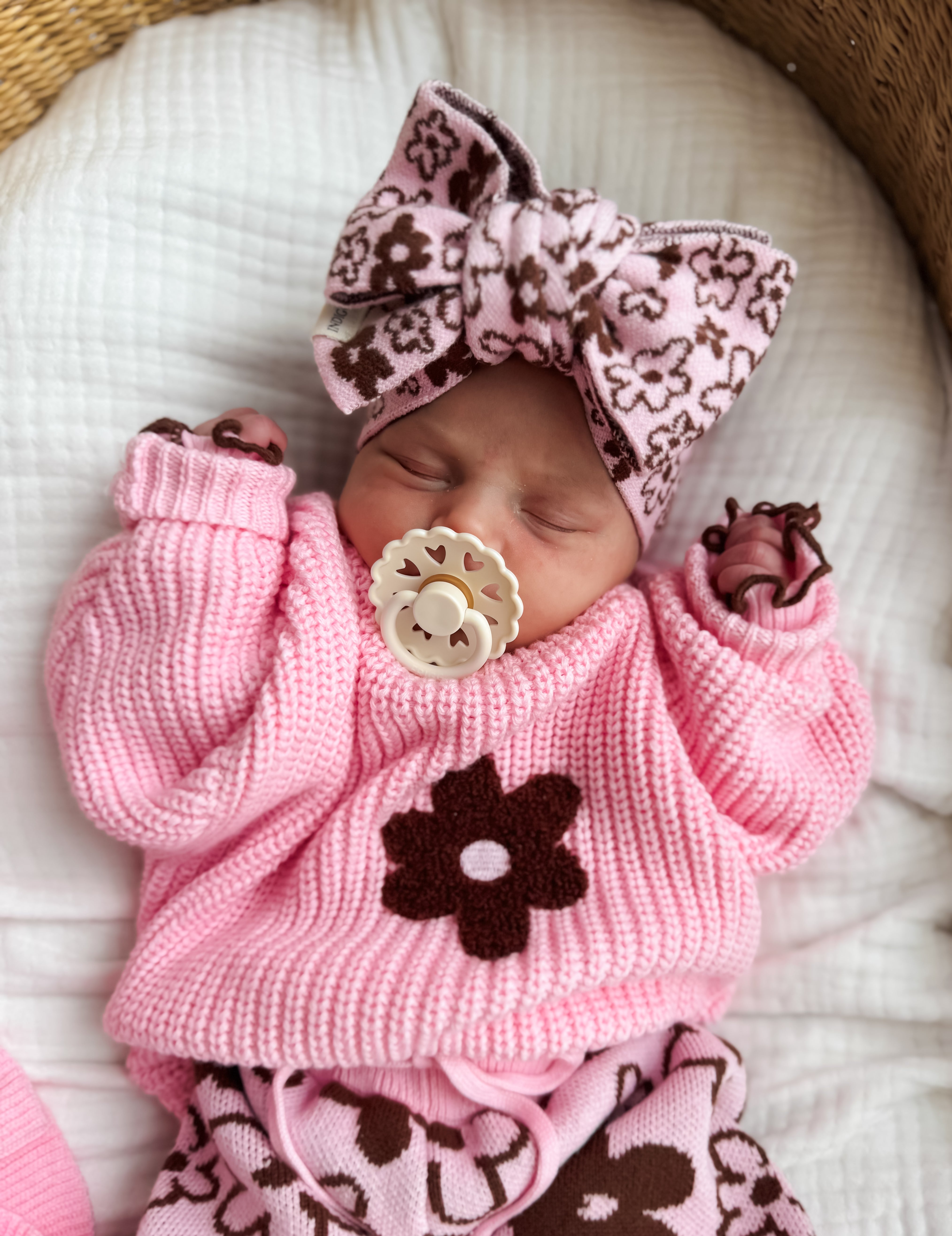Romy Chunky Knit Jumper - Cocoa & Blossom