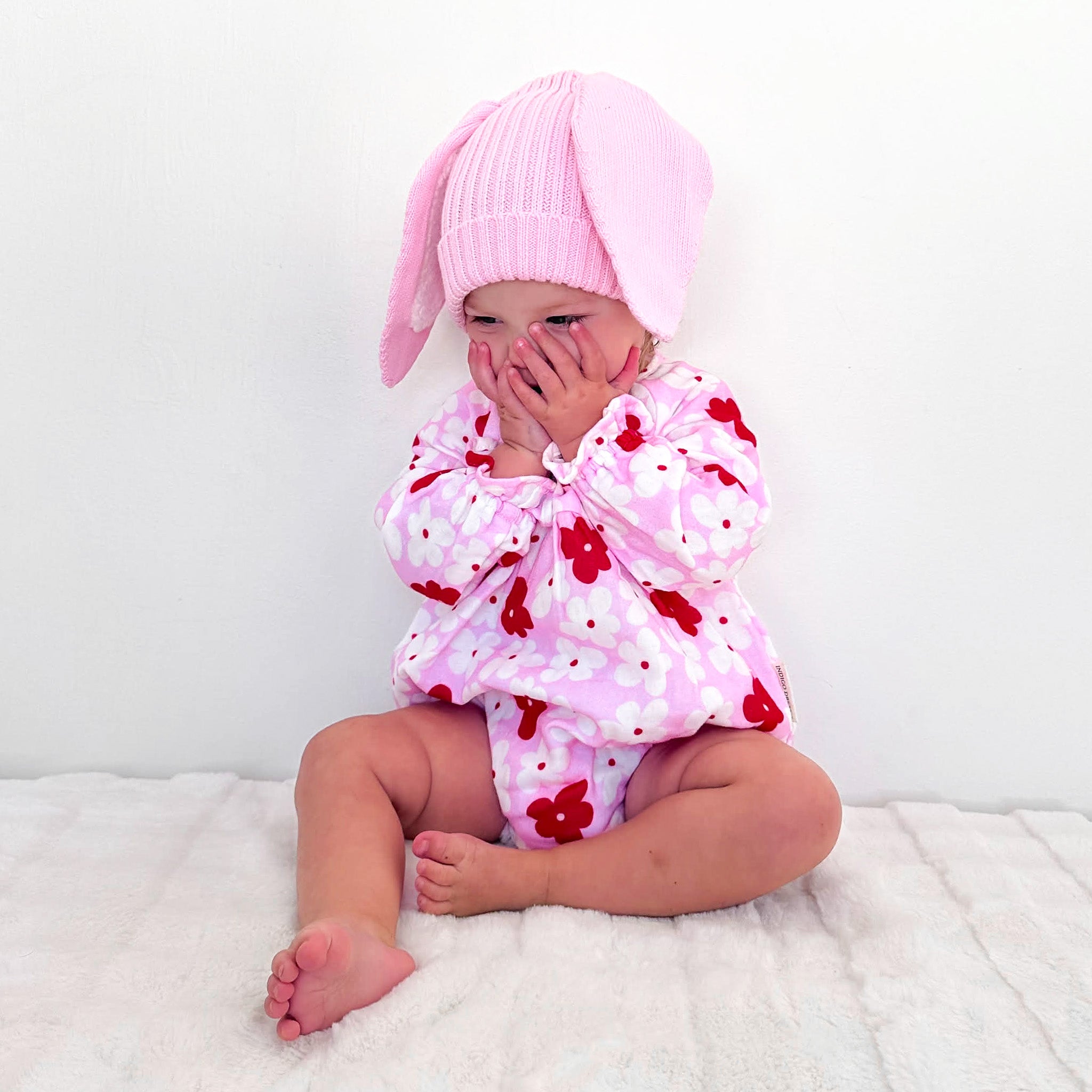 Lila Frill Sleeve Bubble Romper - Poppy