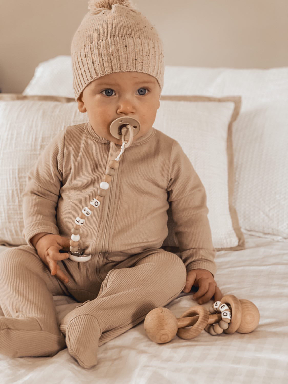Wooden Keepsake Rattle Personalised