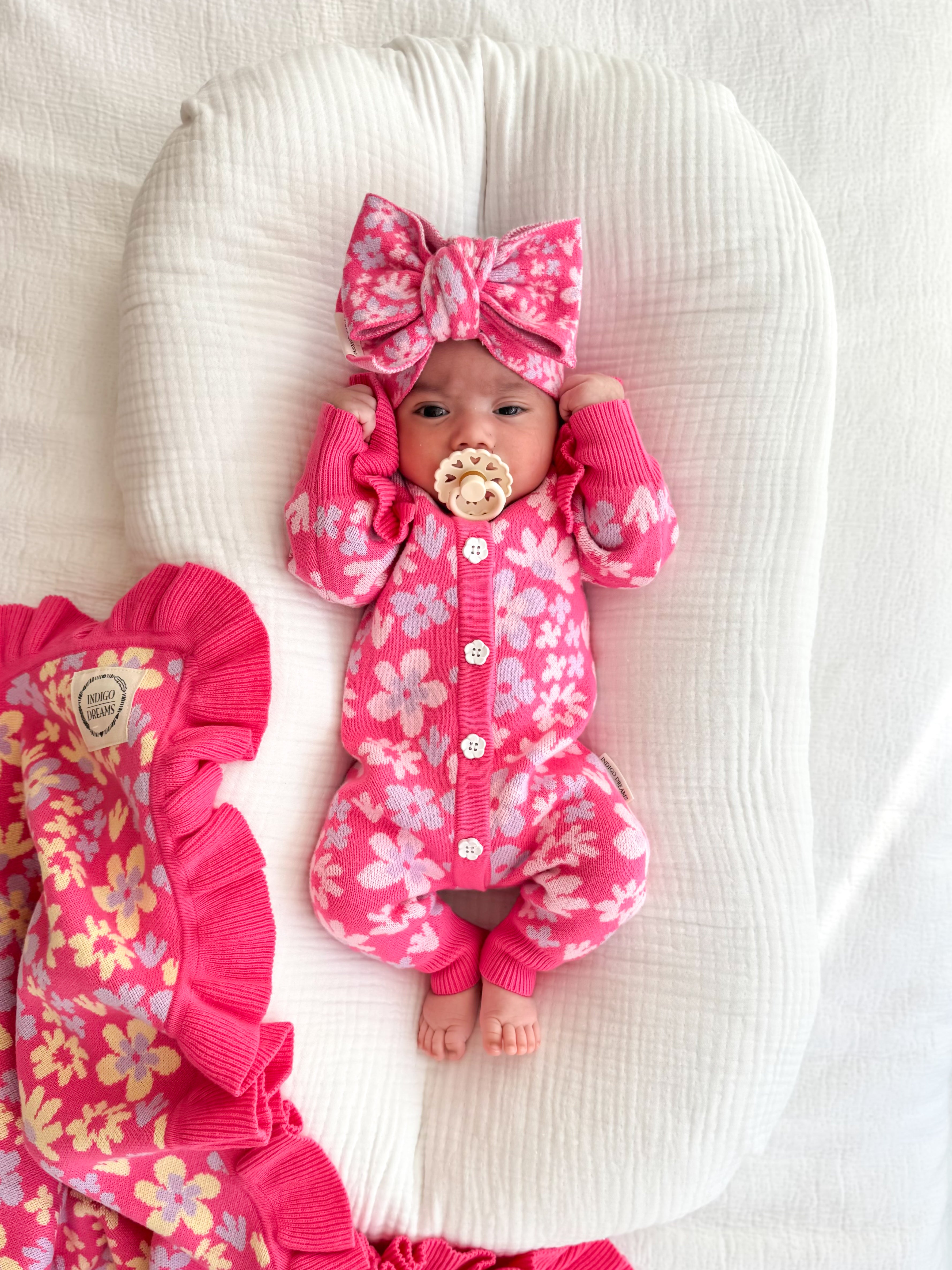 Indie Frill Romper - Petal