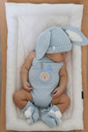 Bear Bunny Sleeveless Romper - Powder Blue