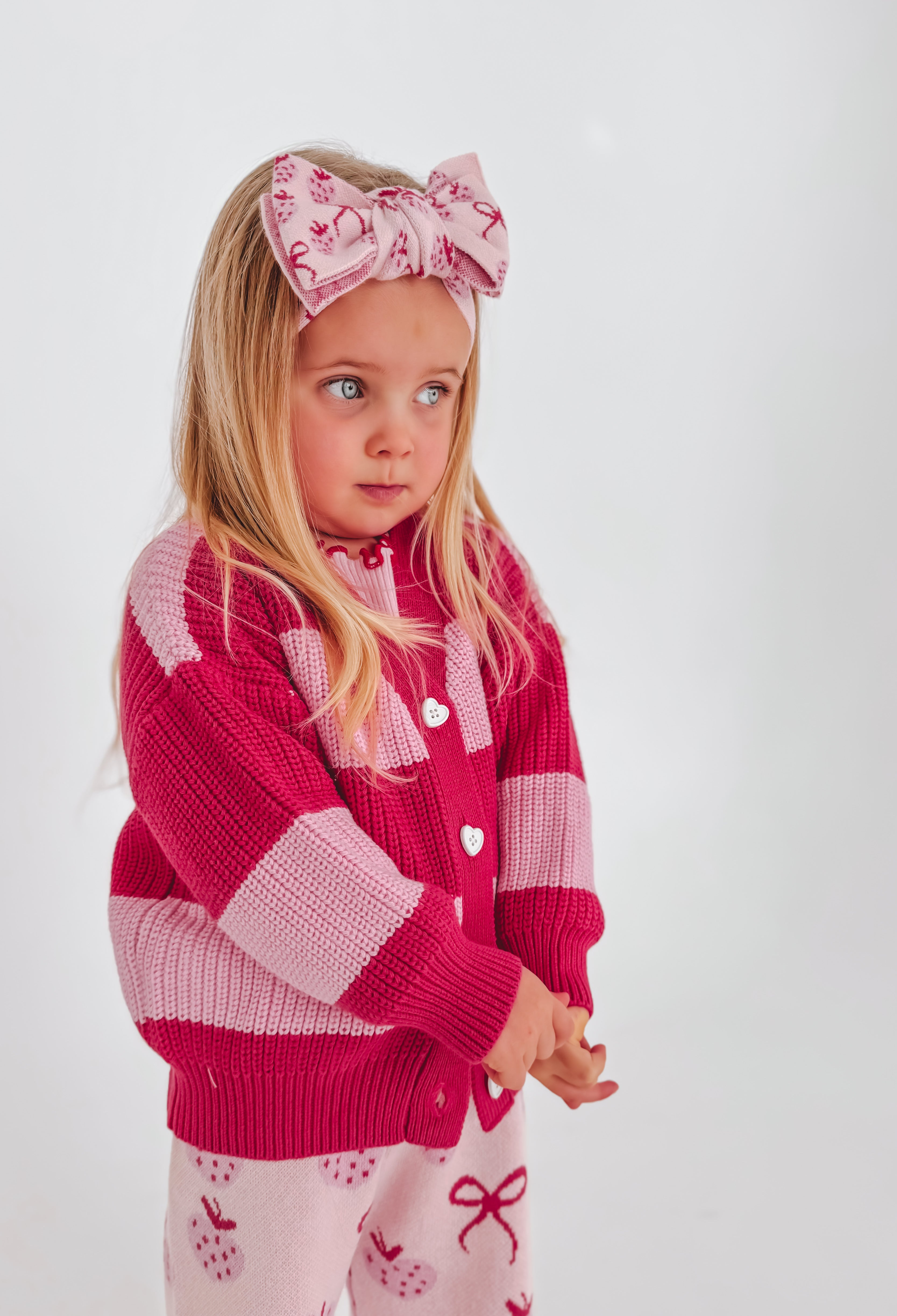 Chunky Knit Raspberry Cardigan