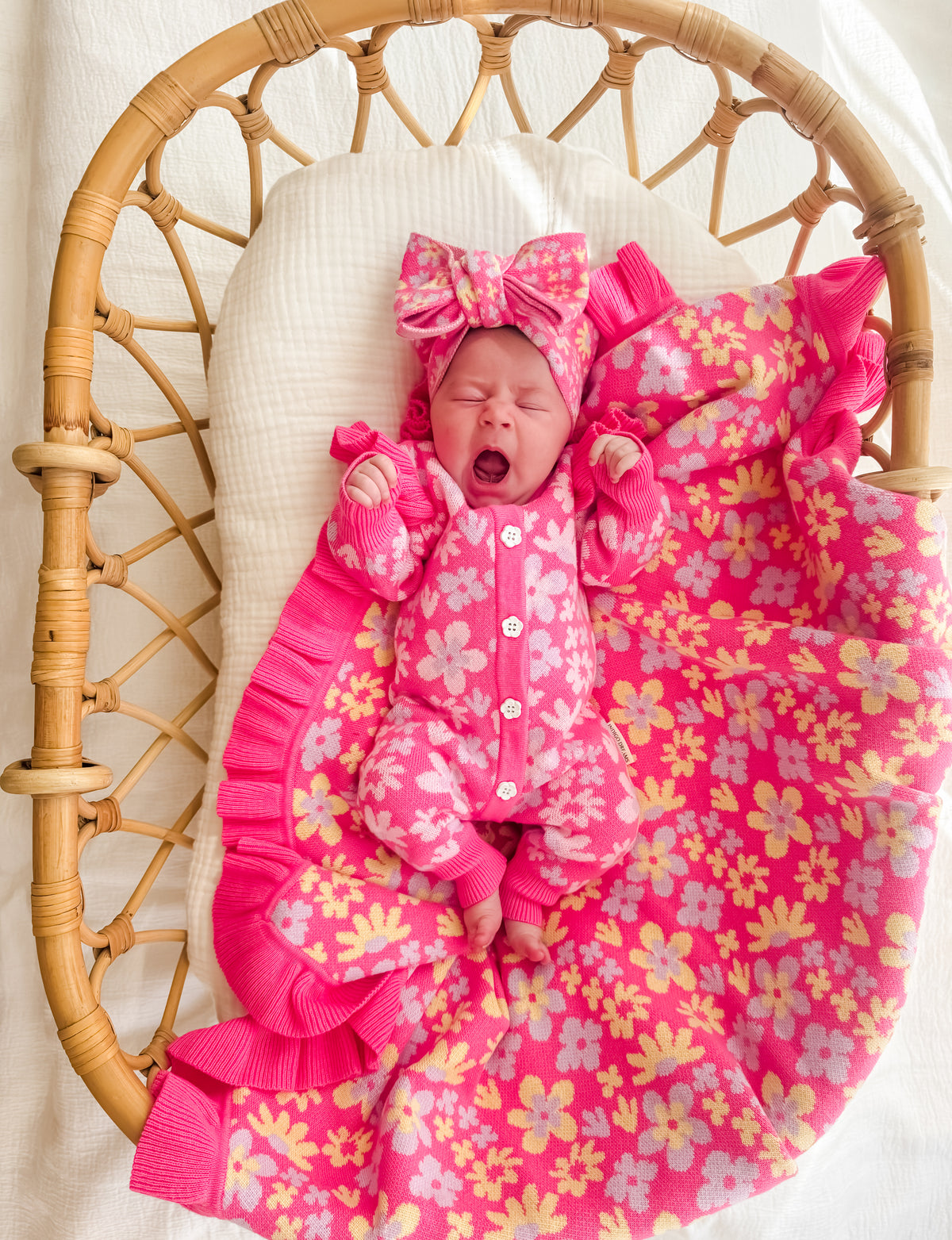Indie Frill Blanket - Daffodil