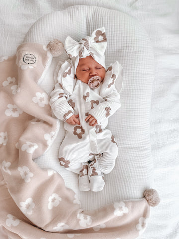 White Extra Ruffles Onesie