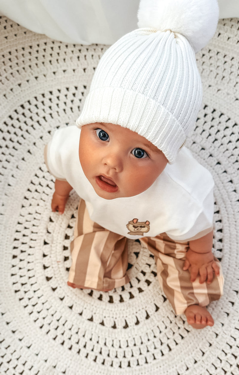 Oat Stripe Canvas Pants