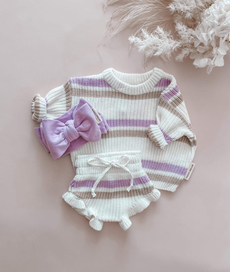 Lilac Stripe Knit