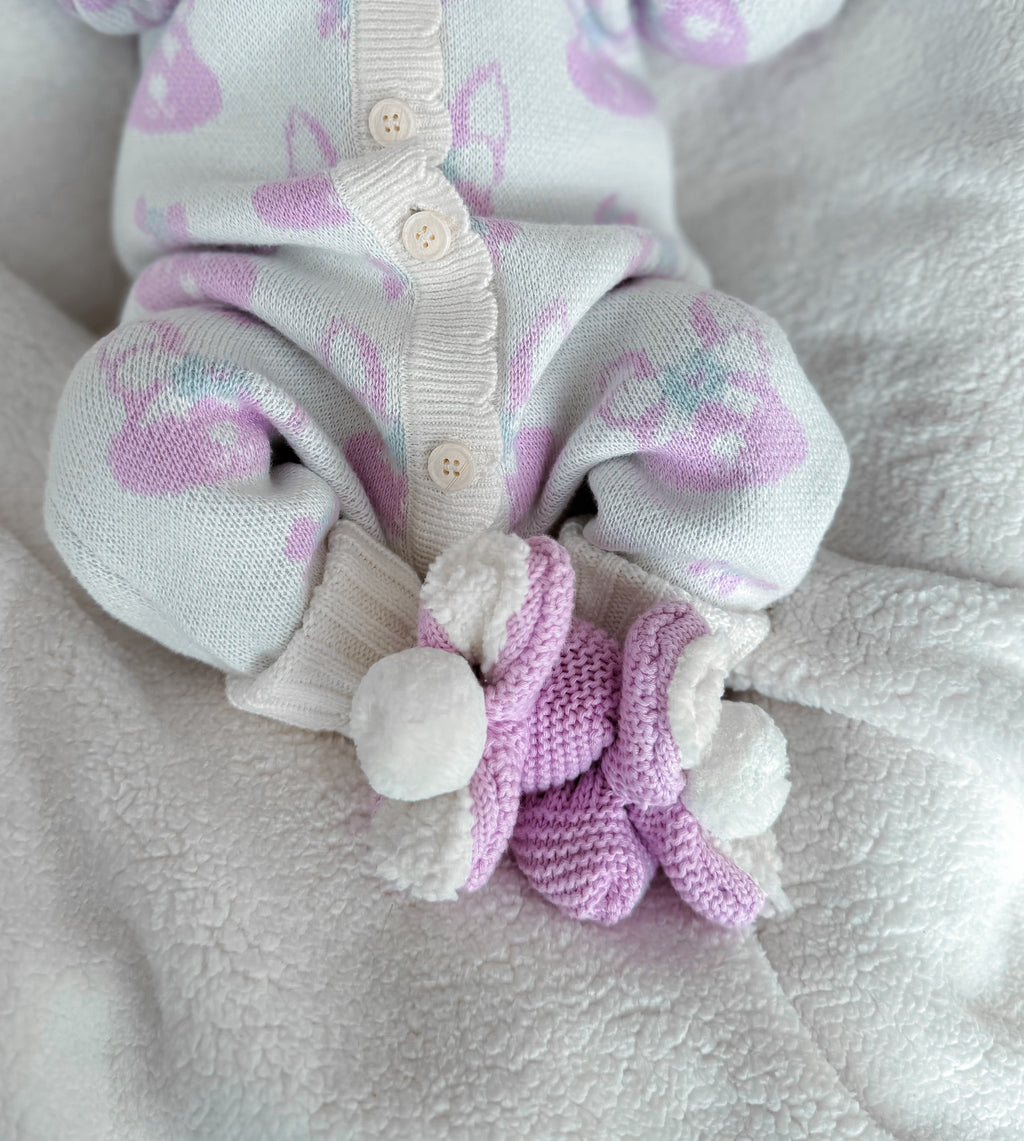 Sherpa Bunny Booties - Orchid