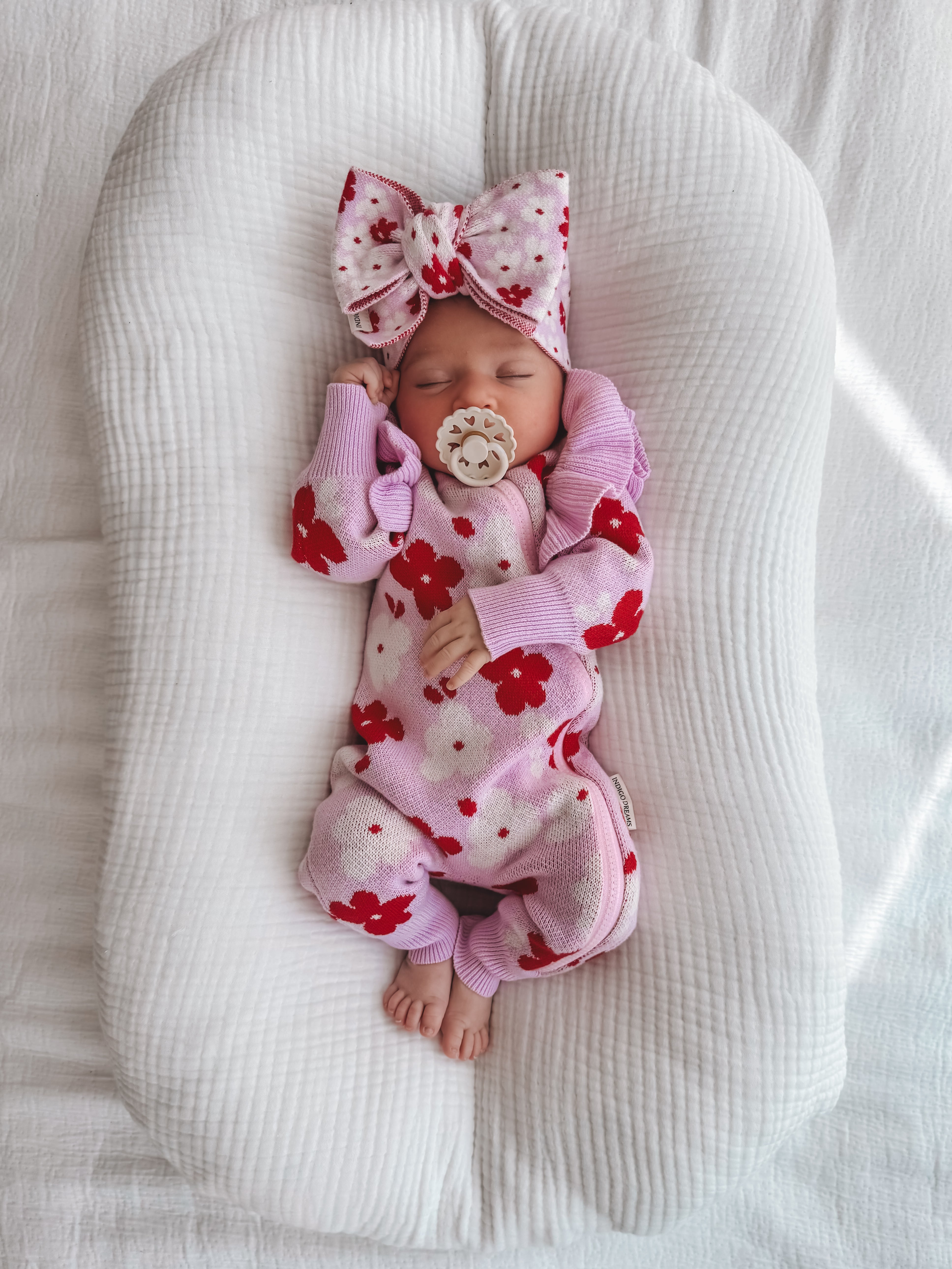 Lila Zip Romper - Poppy