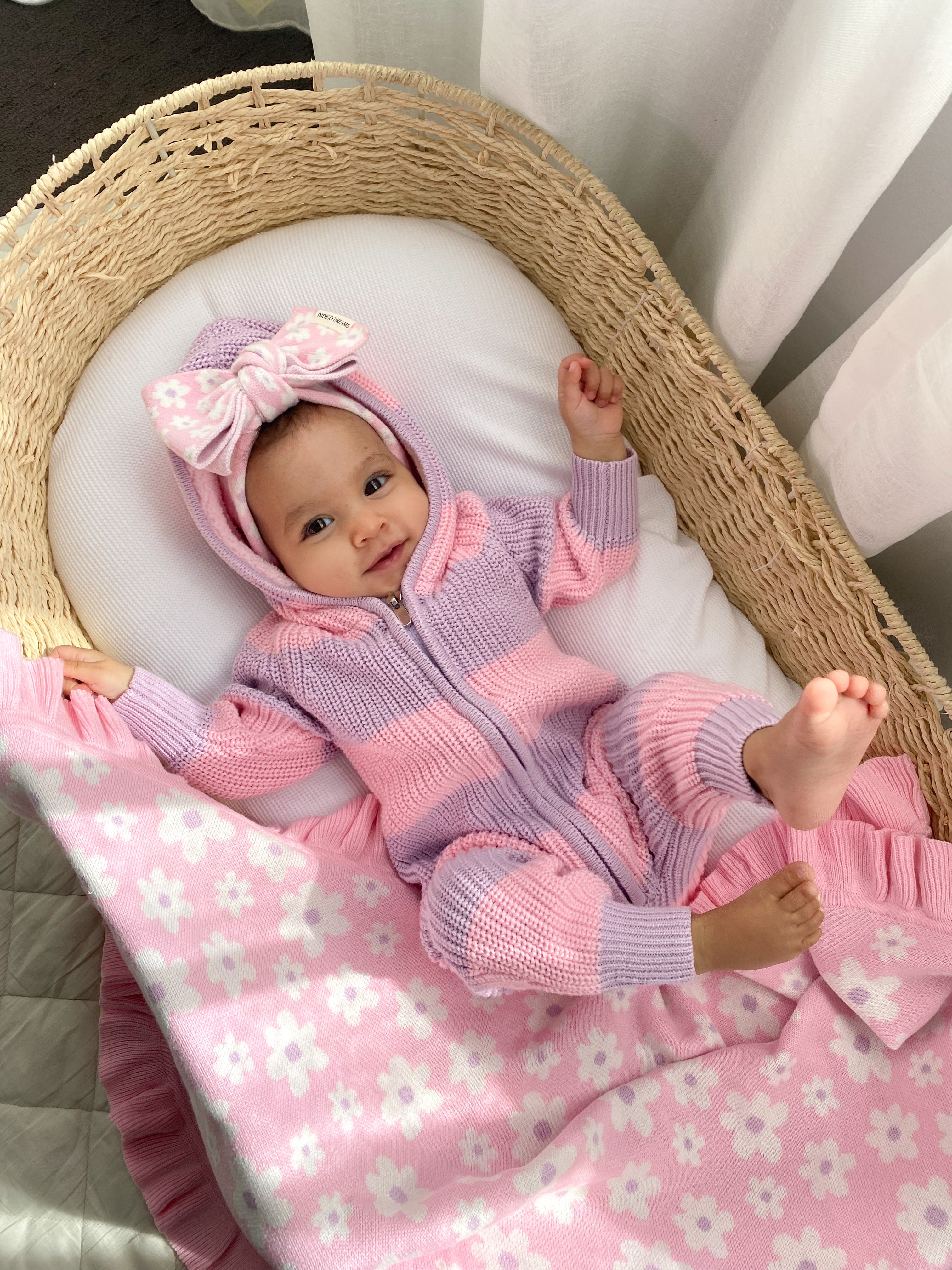 Posie Chunky Knit Sherpa Hooded Romper