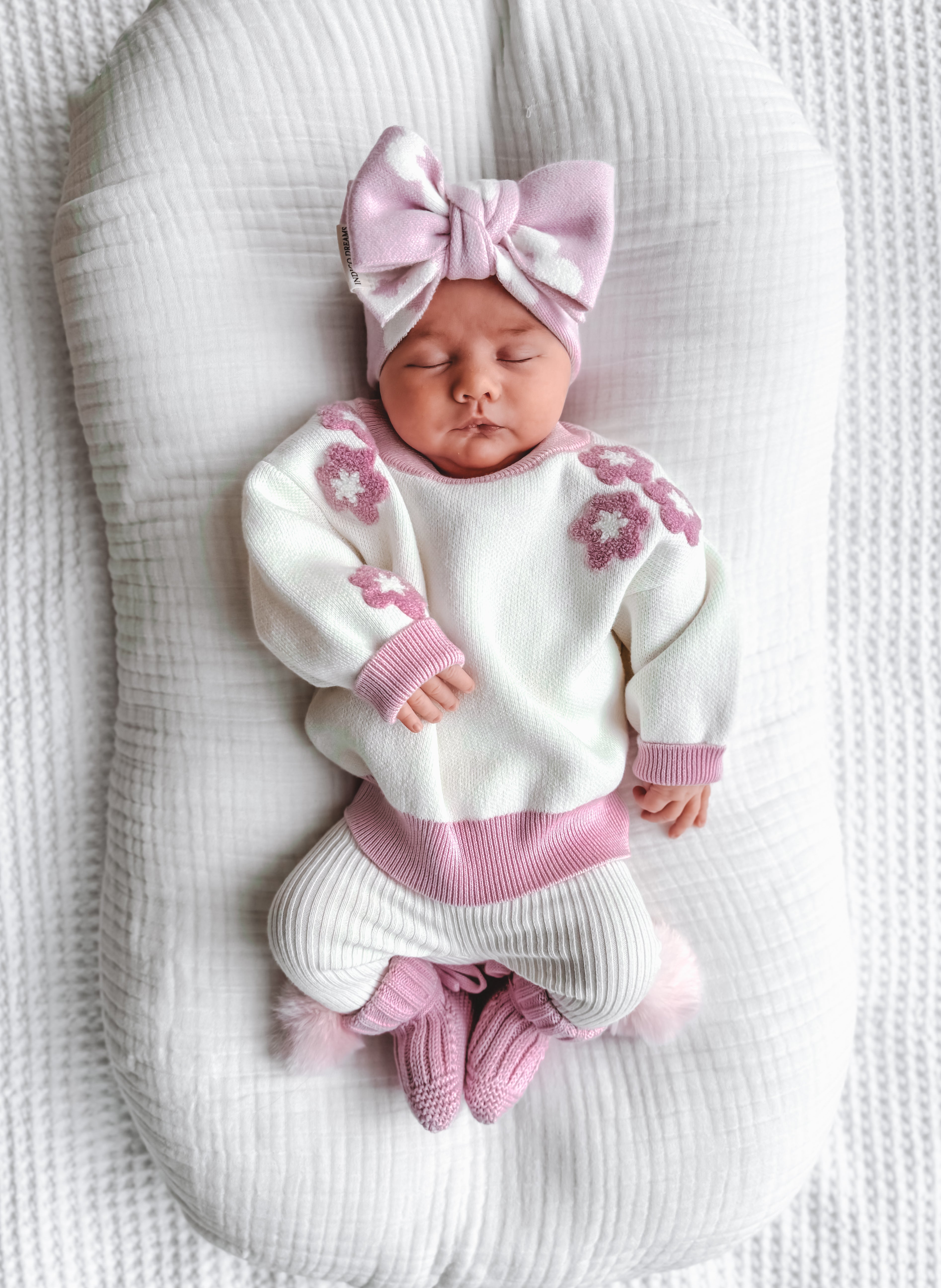 Orchid Pom Booties