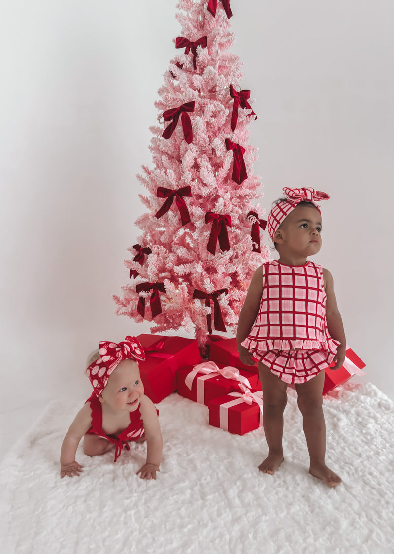 Candy Check Open Back Top