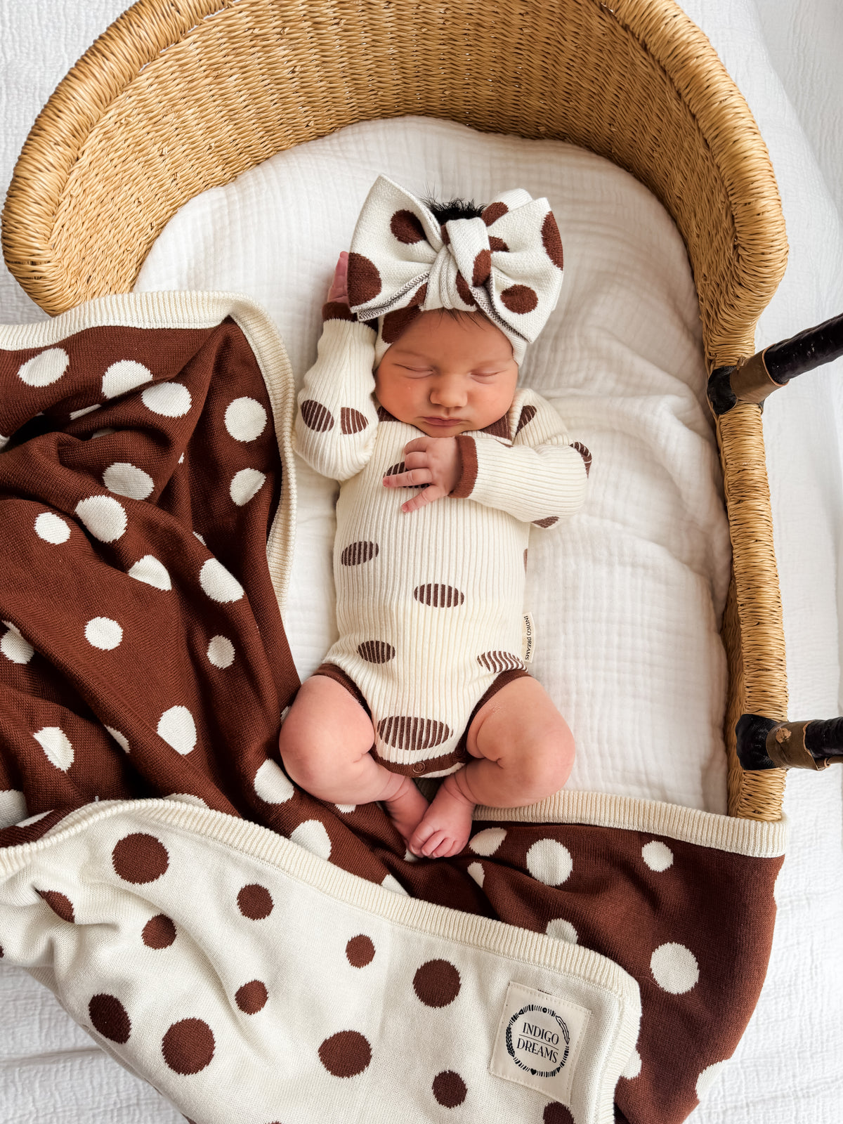Raffy Spot Knit Headband