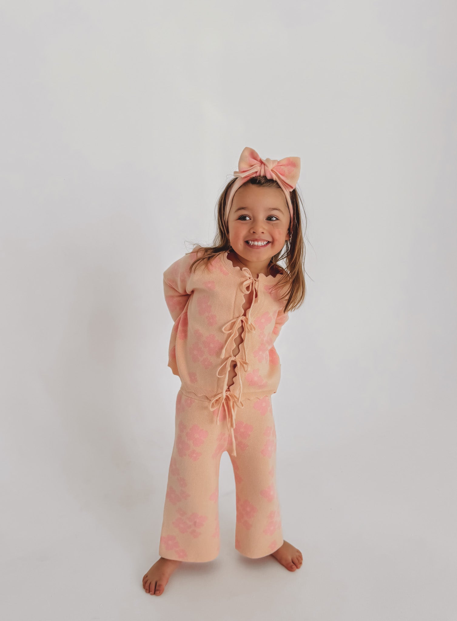 Coco Tie Knit Cardigan - Sherbet