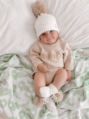 Mini Oat Boucle Romper