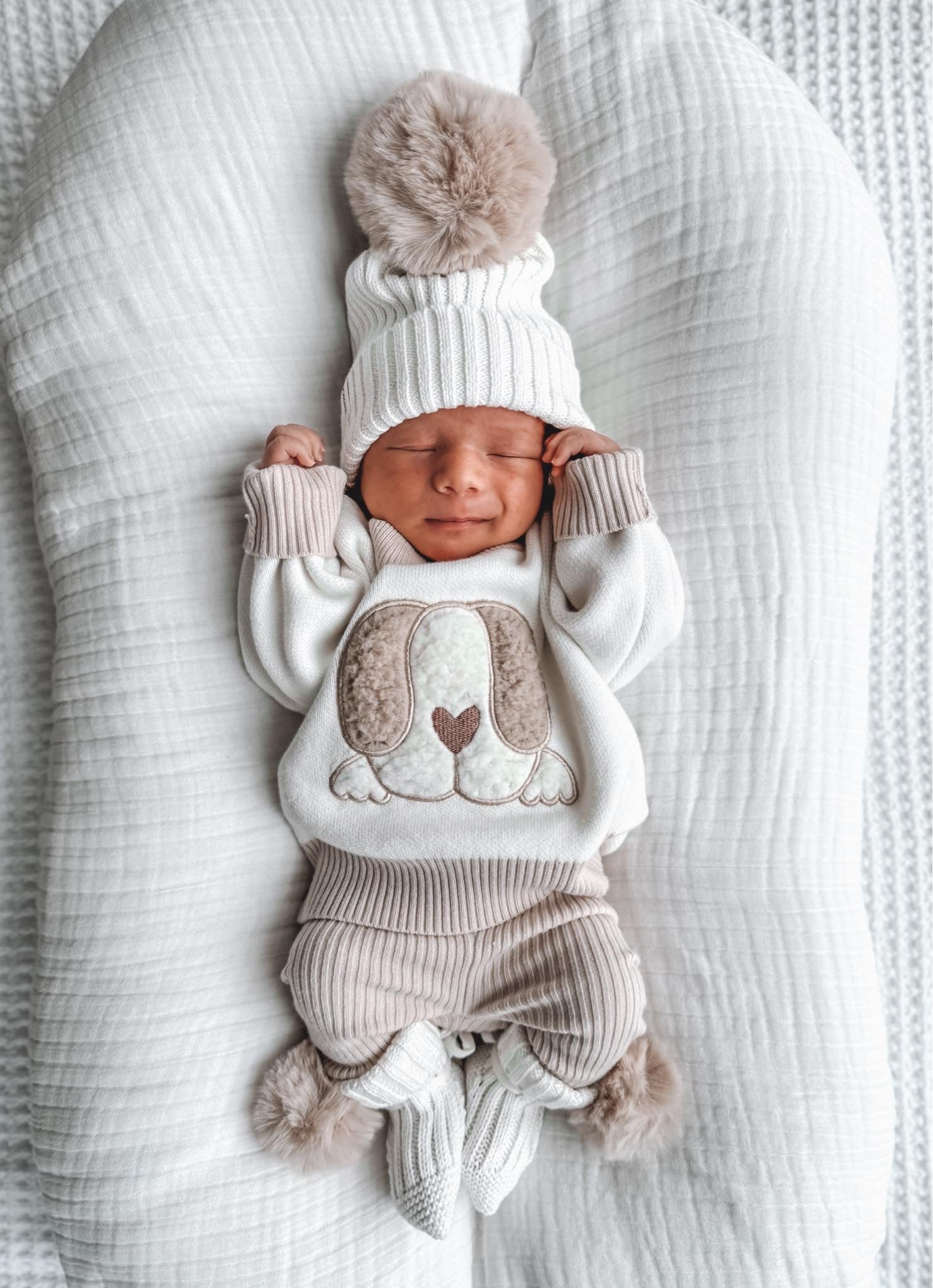 Oat Sherpa Puppy Jumper