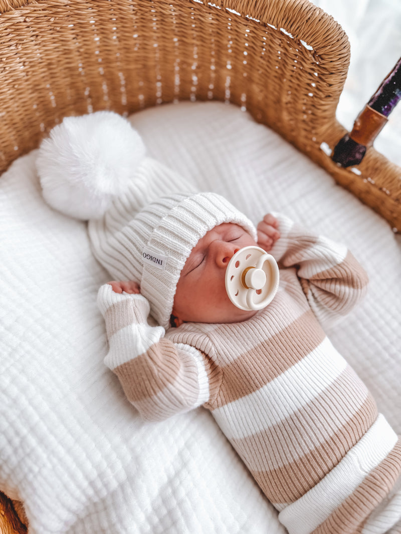 Biscuit Striped Bodysuit