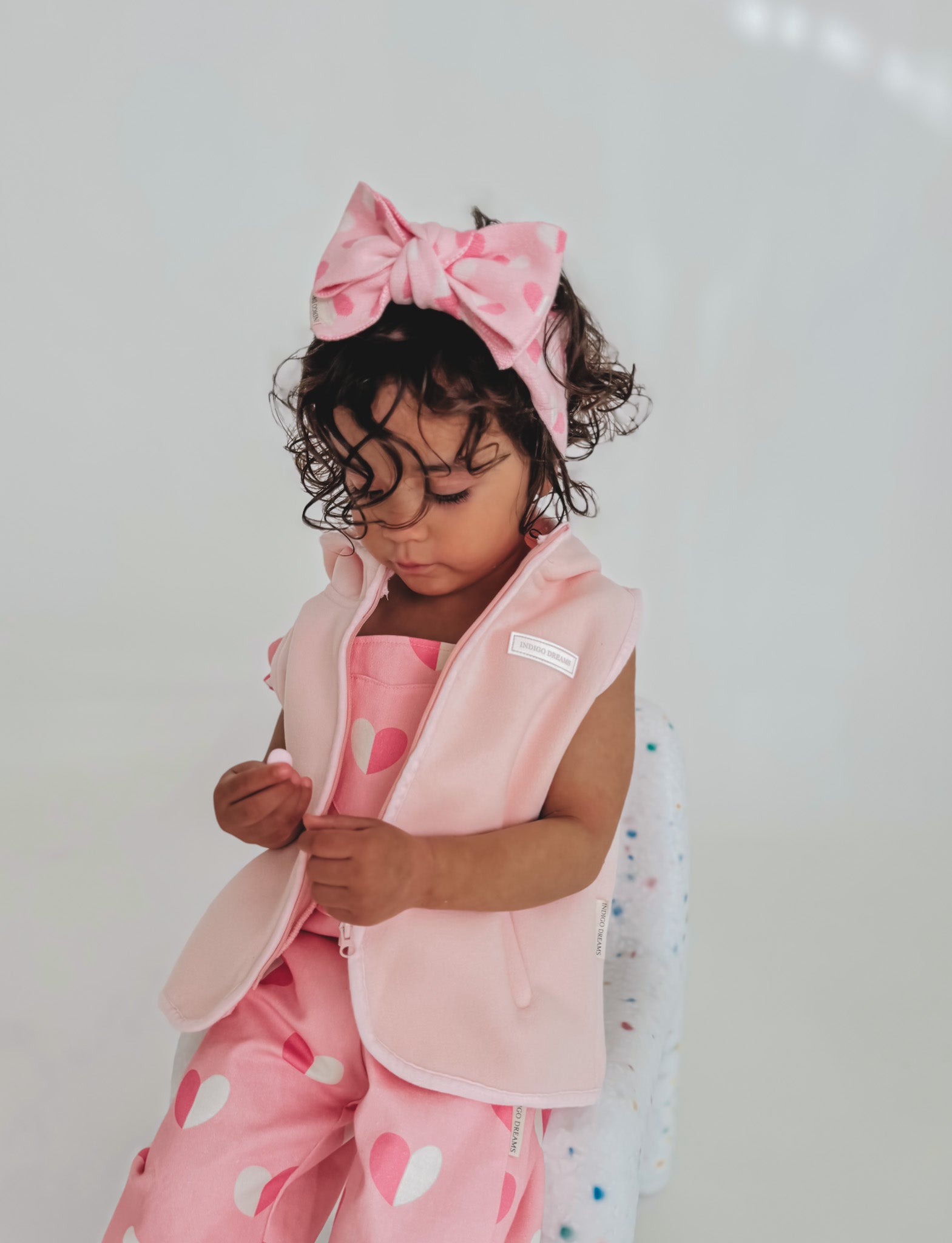 Hooded Vest - Baby Pink