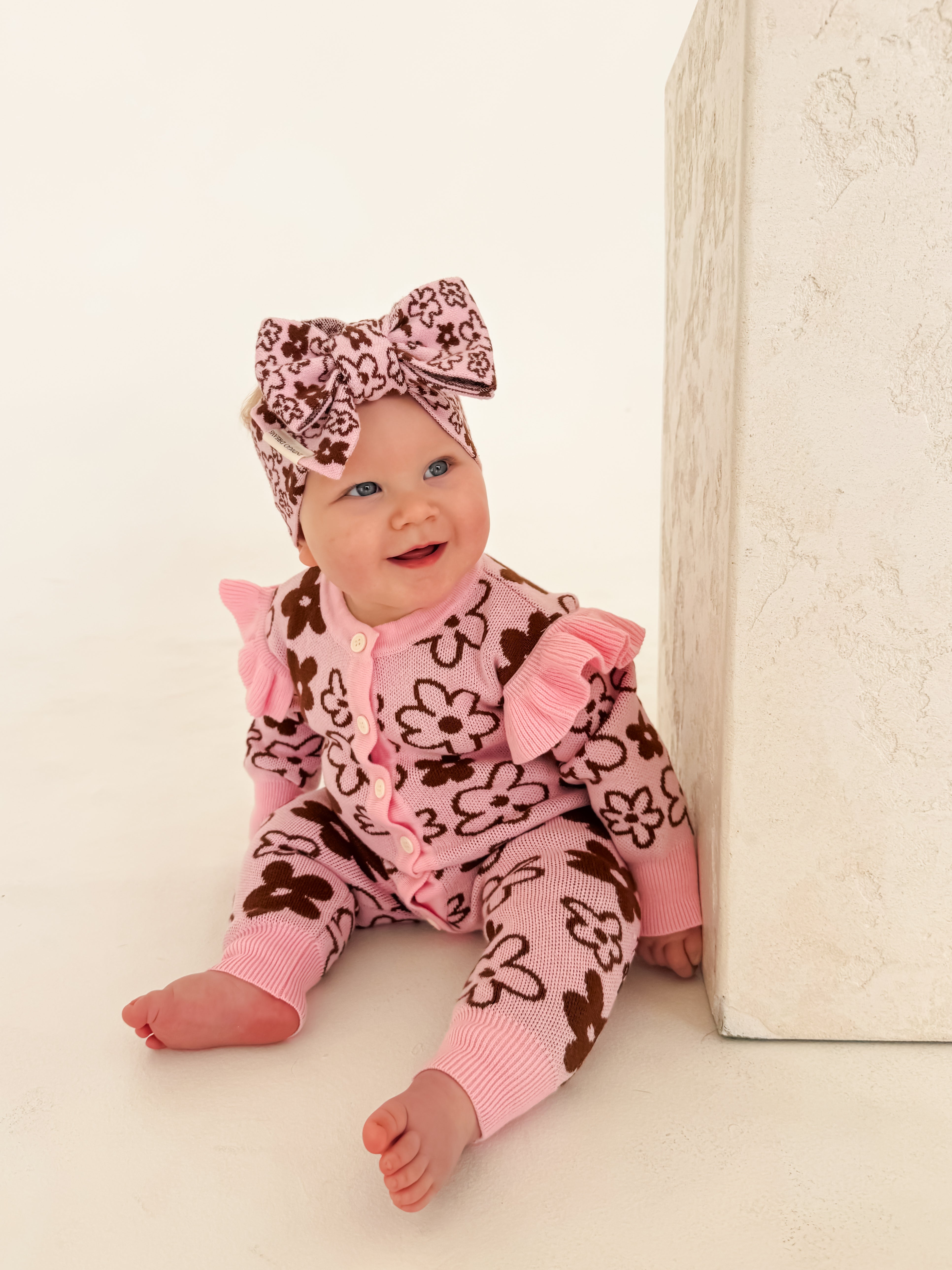 Romy Frill Romper - Cocoa & Blossom