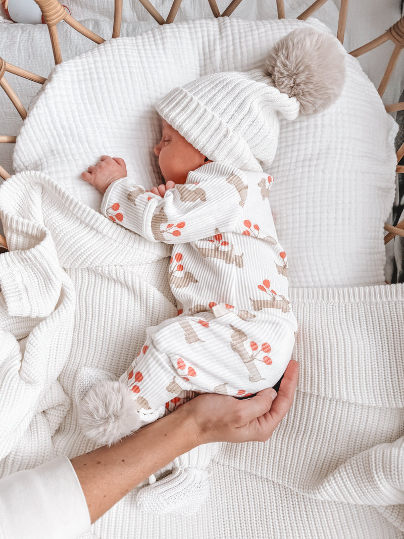 Party Pup Ribbed Onesie