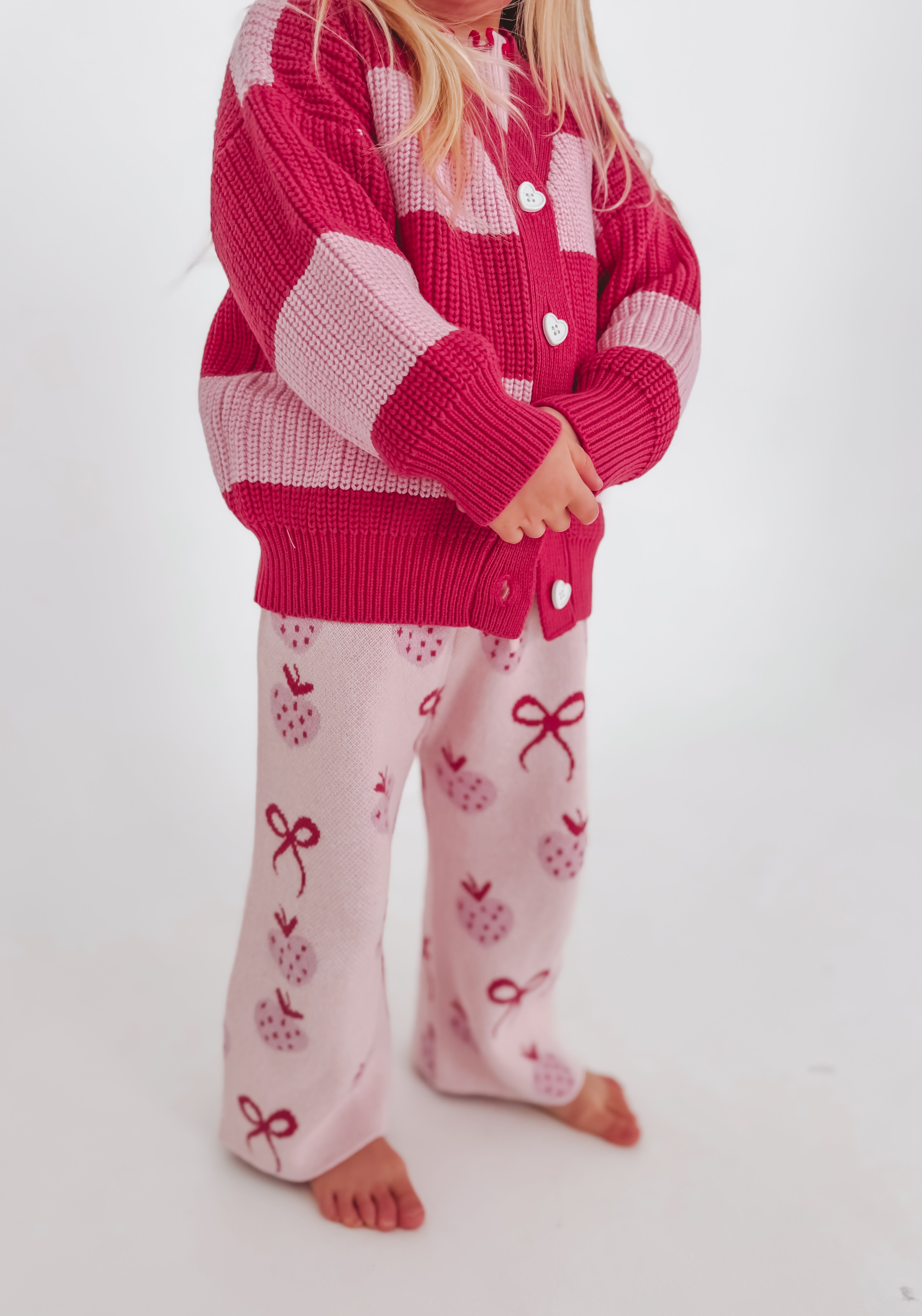 Chunky Knit Raspberry Cardigan