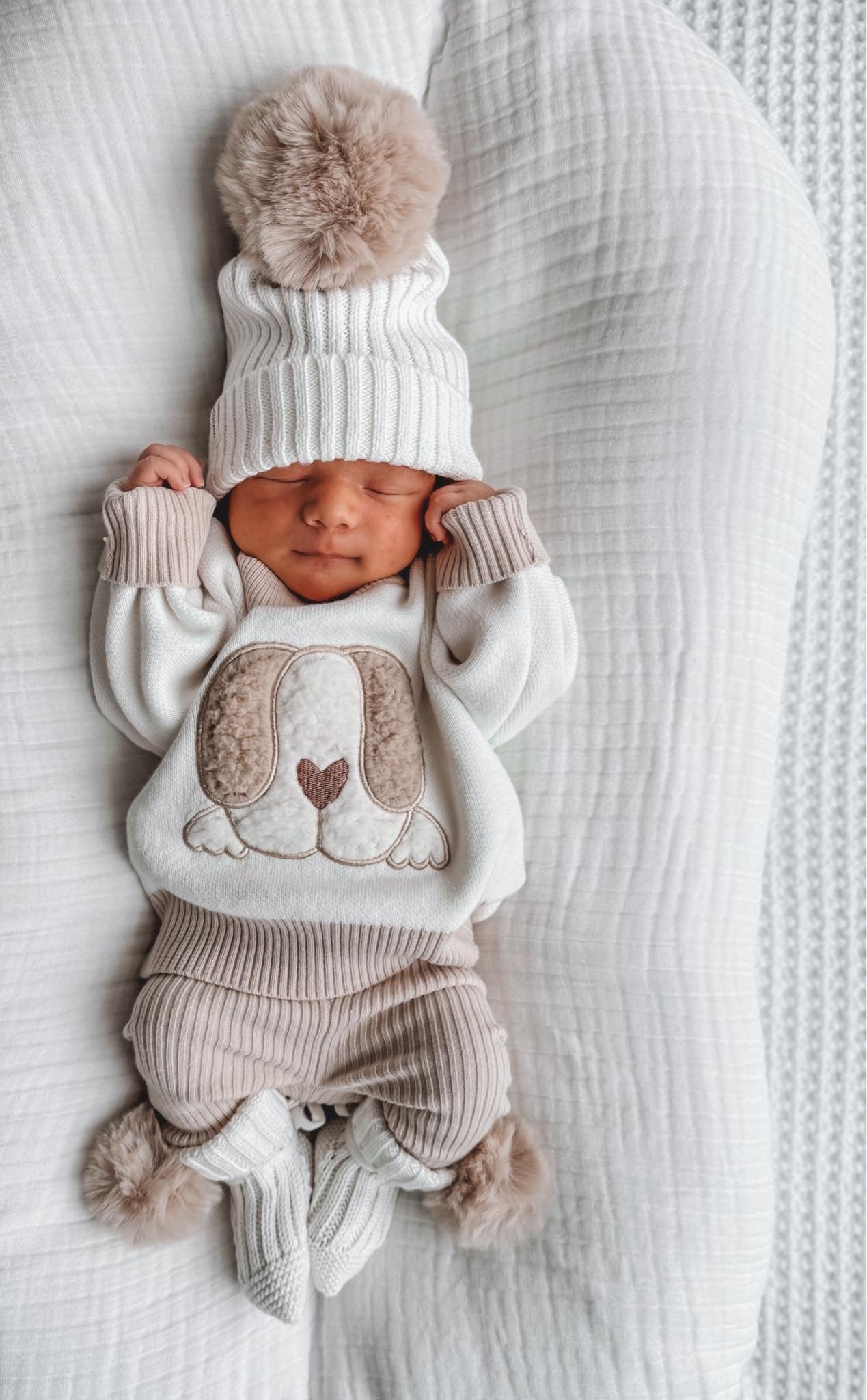 Oat Sherpa Puppy Jumper