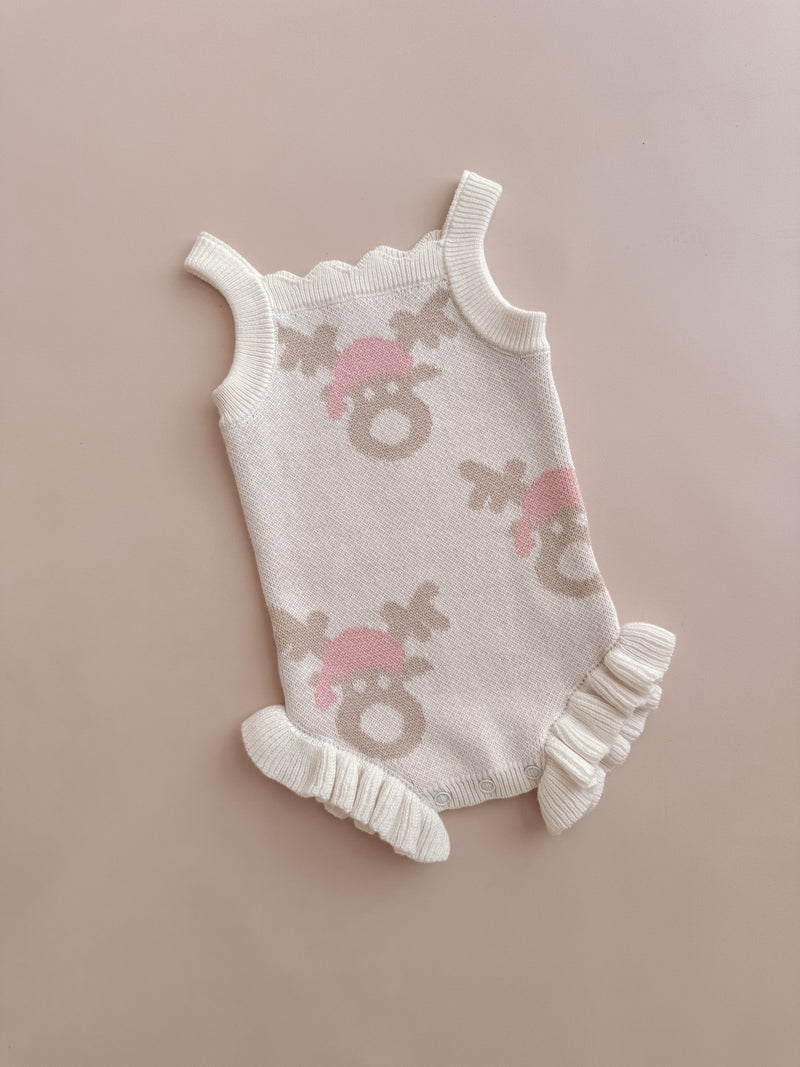 Summer Frill Reindeer Romper