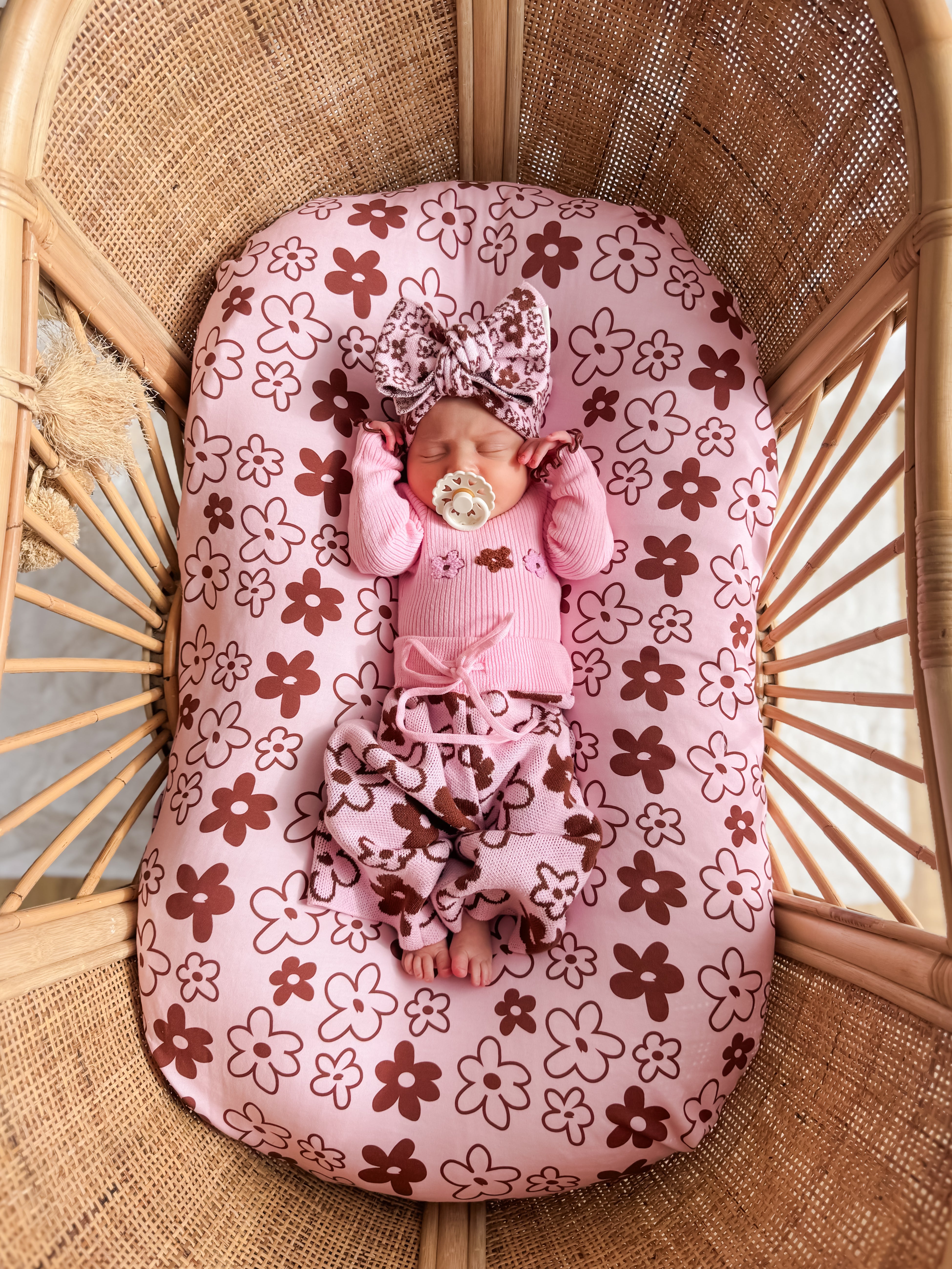 Romy Frill Bodysuit - Cocoa & Blossom