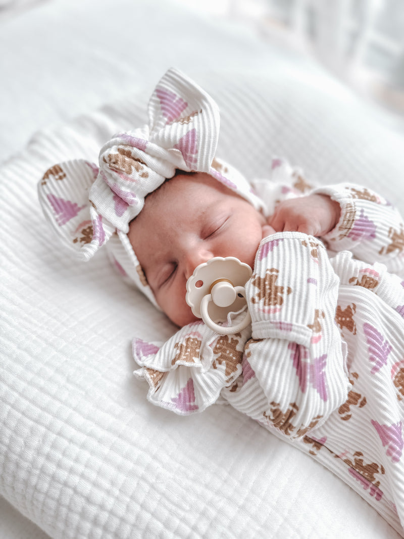 Lilac Gingerbread Ribbed Headband